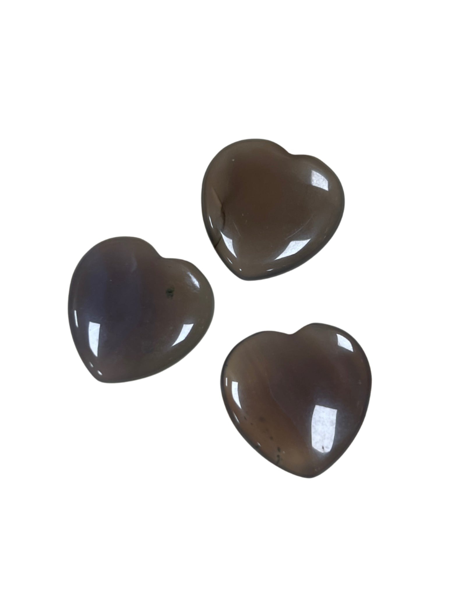 Agaat grijs edelsteen hart 25 mm