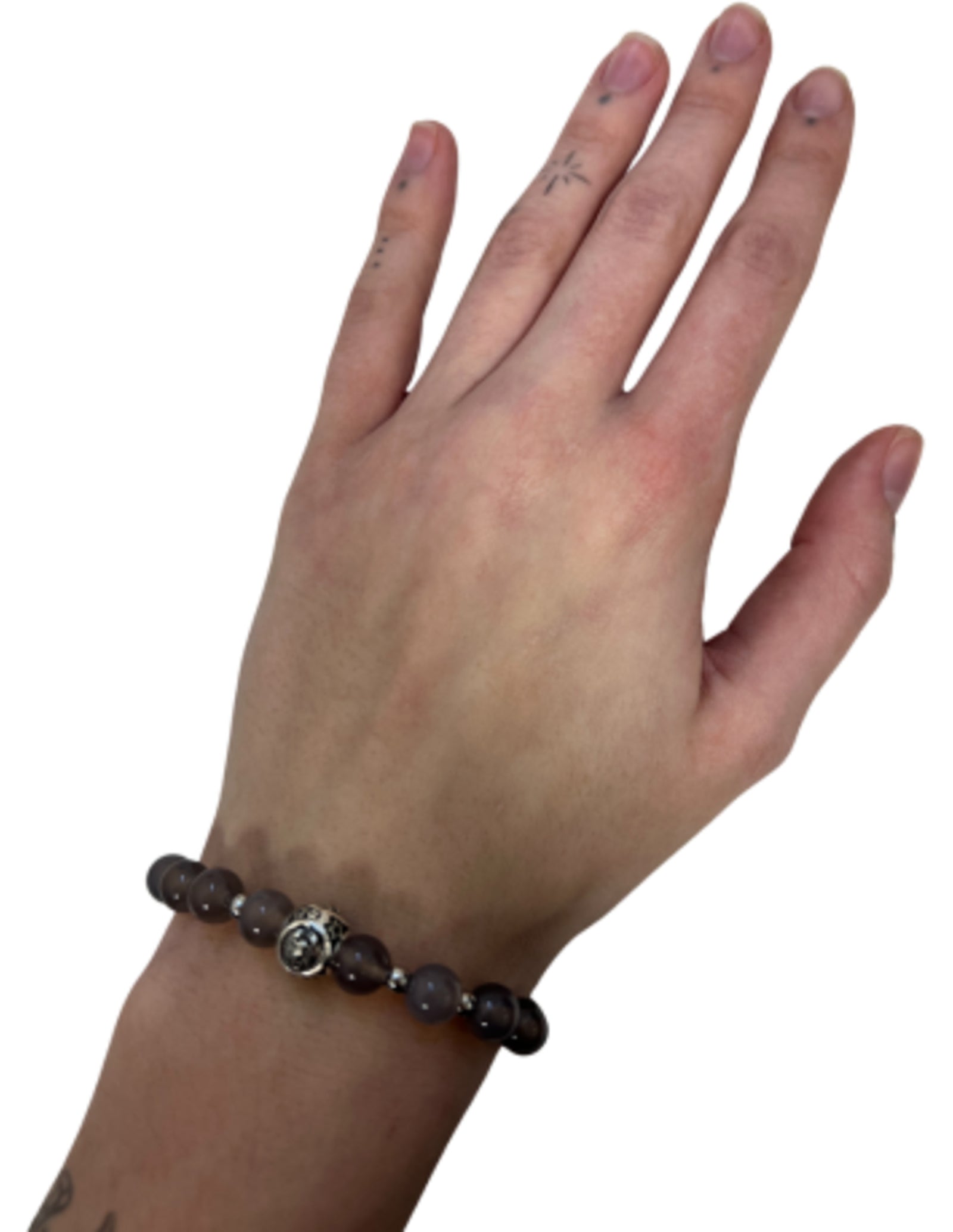 Agaat grijs sterrenbeeld armband - Schorpioen