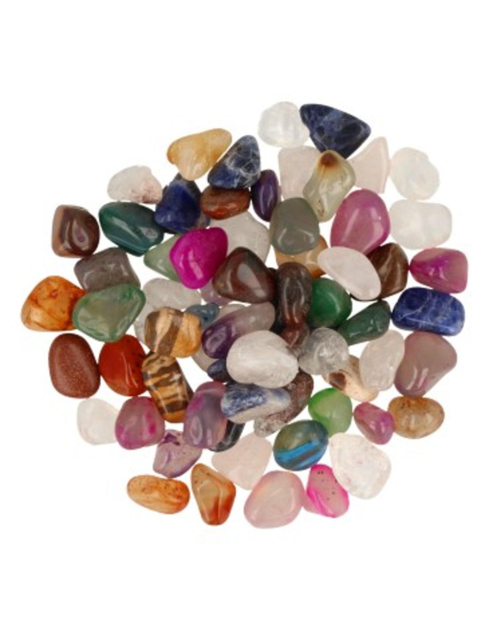 Agaat mix trommelstenen (bijgekleurd) (mt2), p/kg