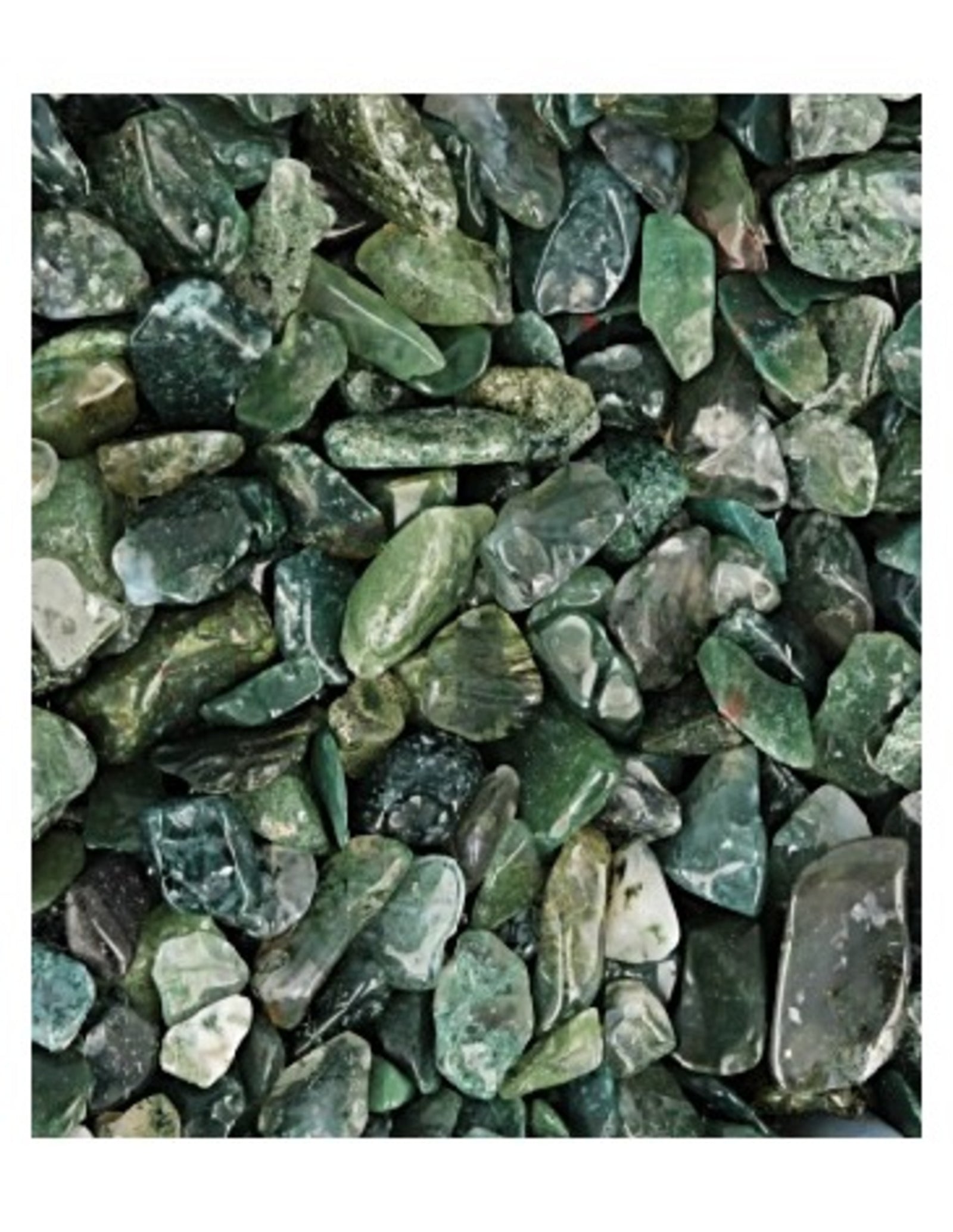 Agaat mos 100 gr. trommelstenen (mt1)