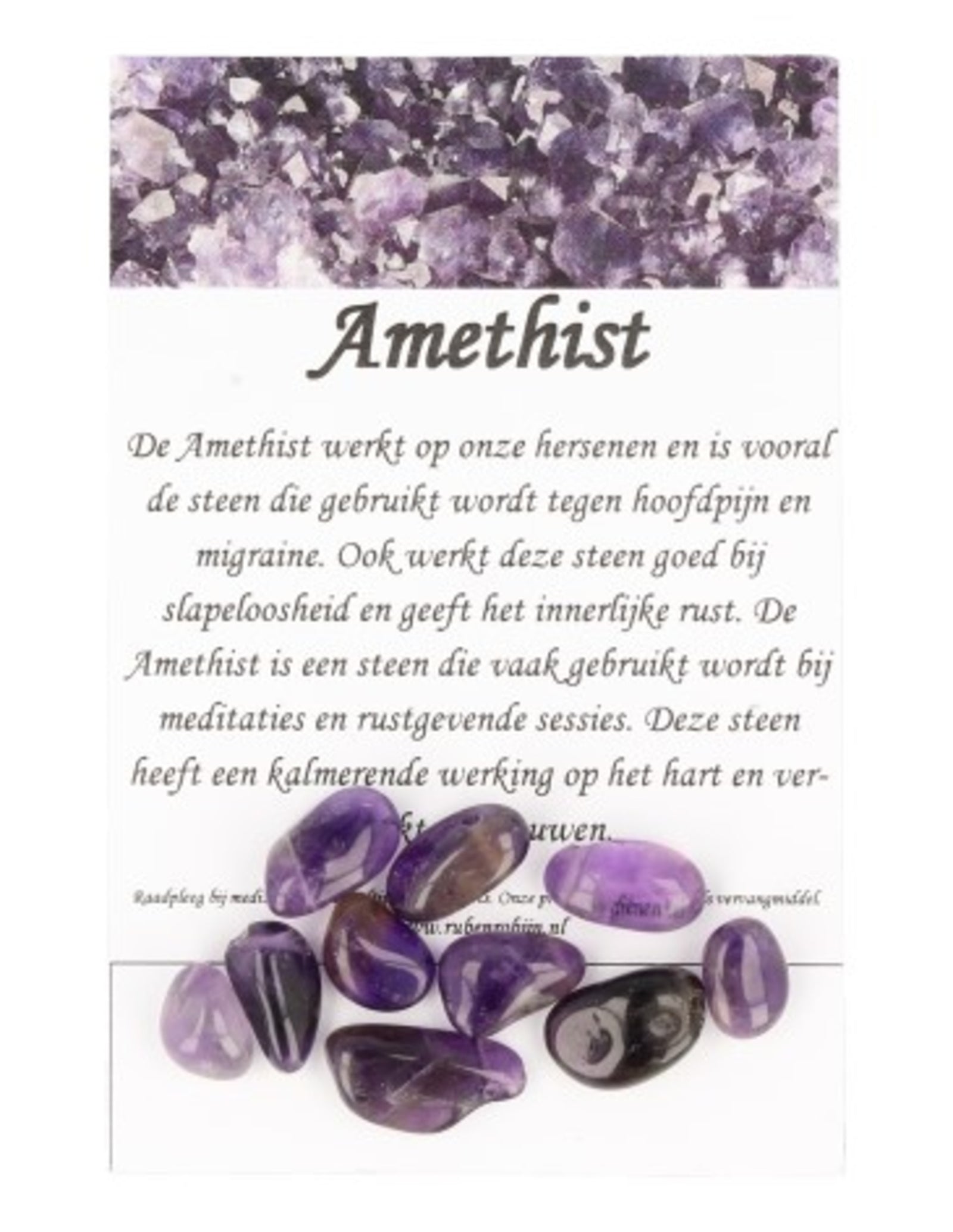 Amethist kralen druppel - 10 st.