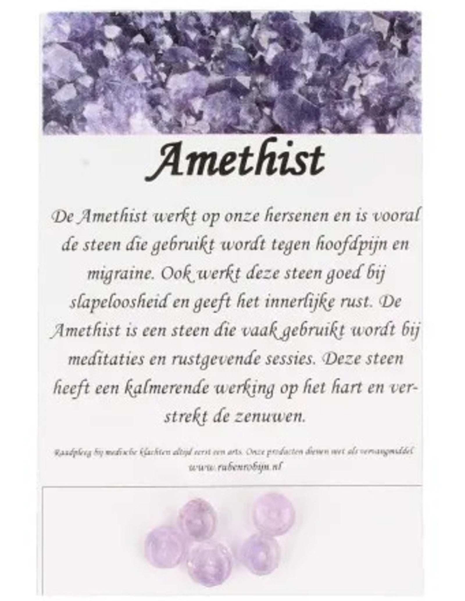 Amethist kralen facet 7mm - 5 st.