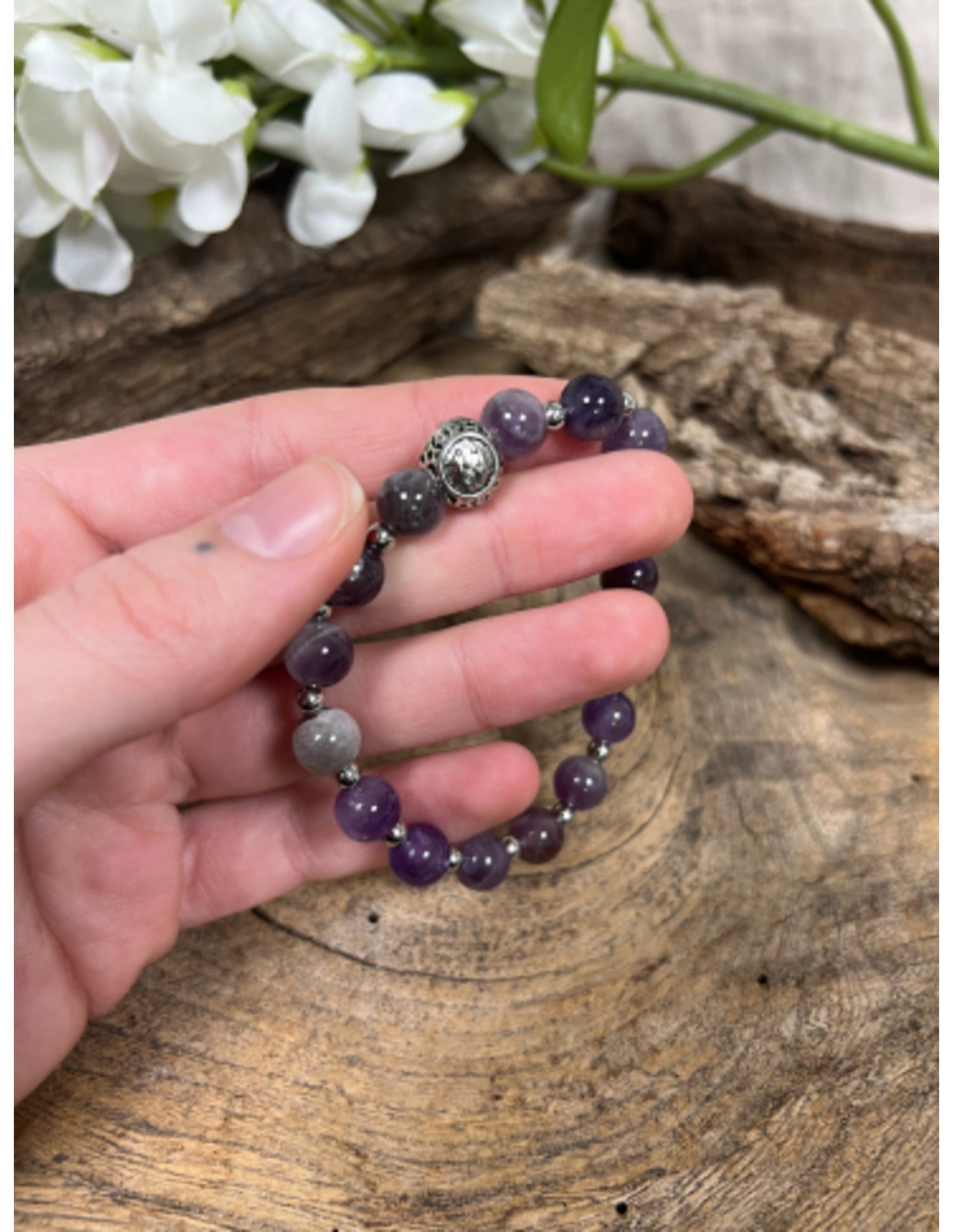 Amethist sterrenbeeld armband - Vissen