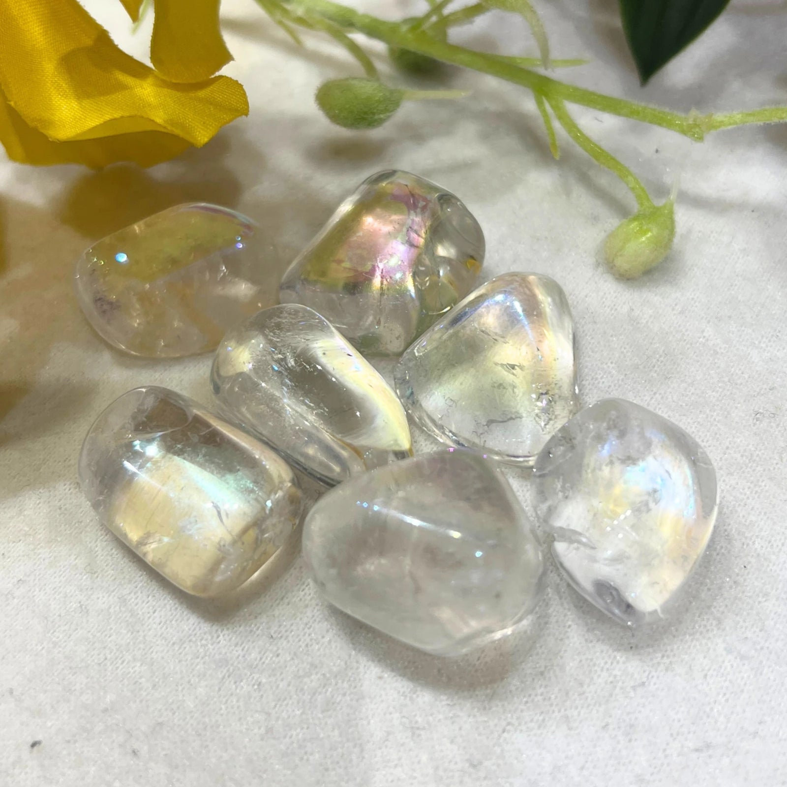 Angel Aura 100 gr. trommelstenen (mt2-3) (gecoat)