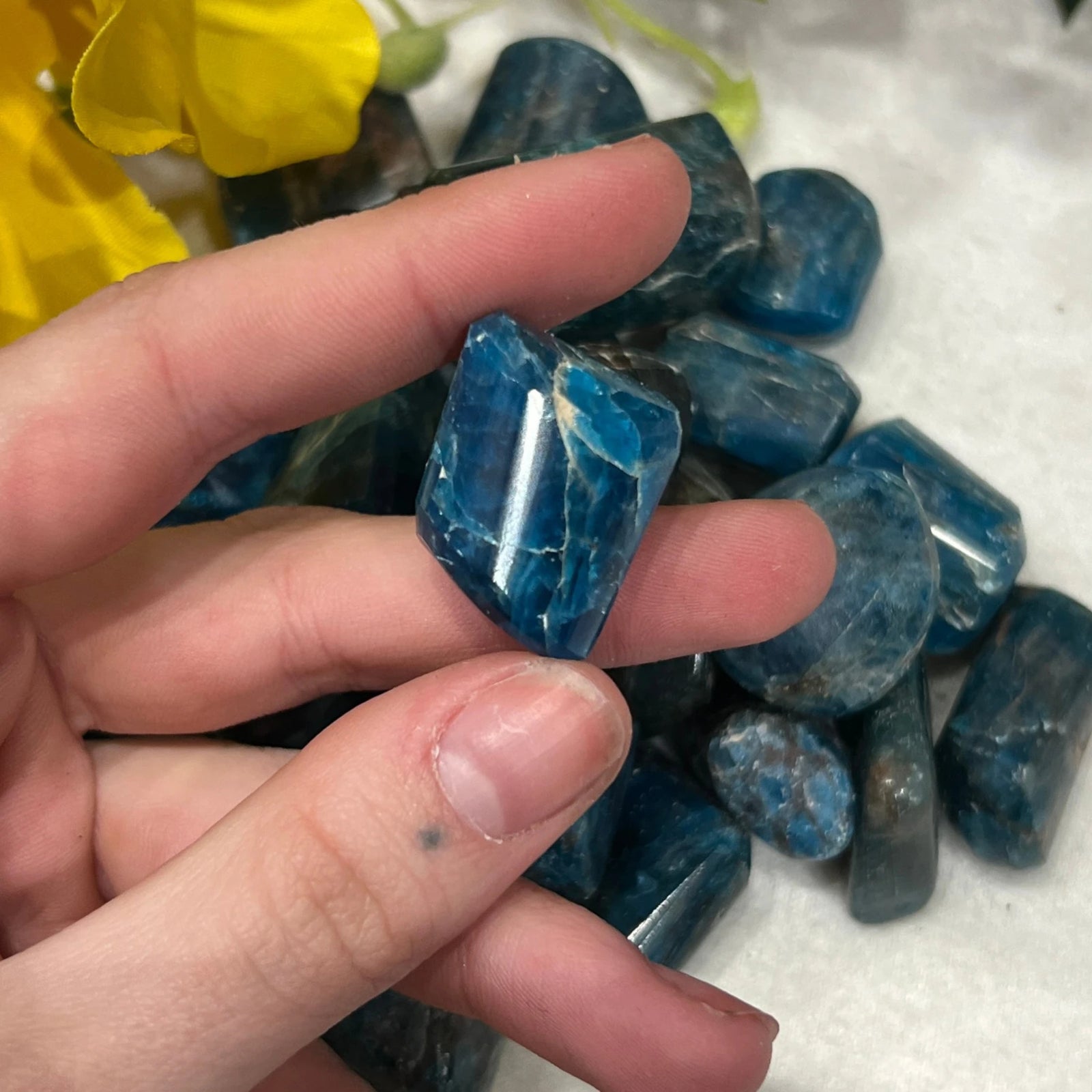 Apatiet blauw 500 gr. trommelstenen (mt2-3)