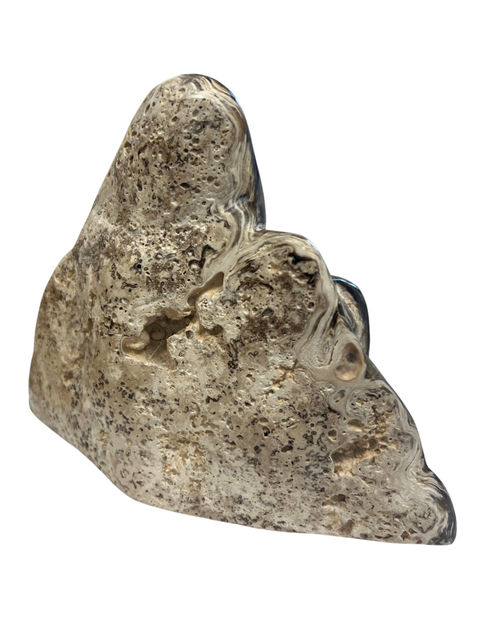 Aragoniet bruin edelsteen sculptuur nr.07