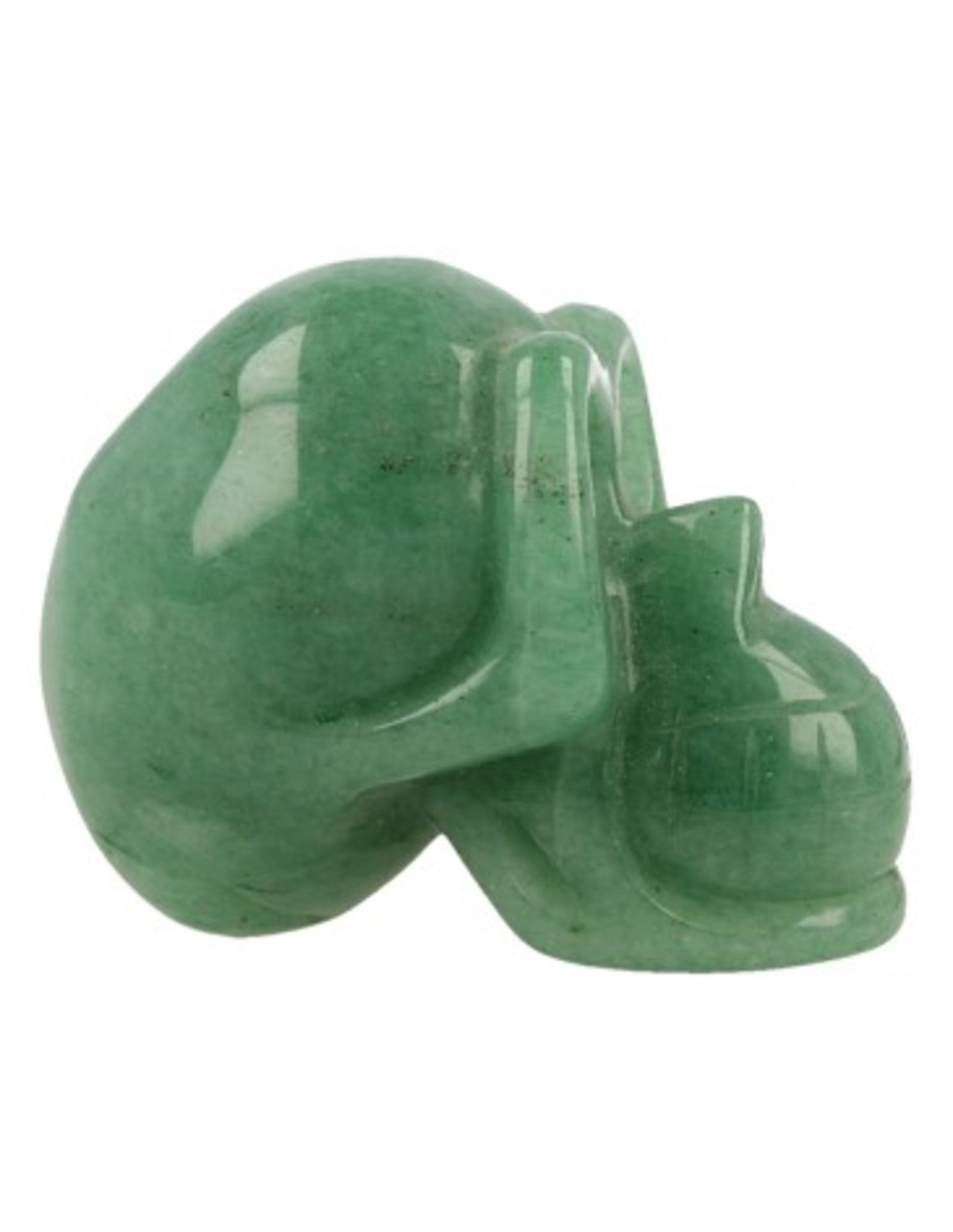 Aventurijn groen edelsteen schedel klein