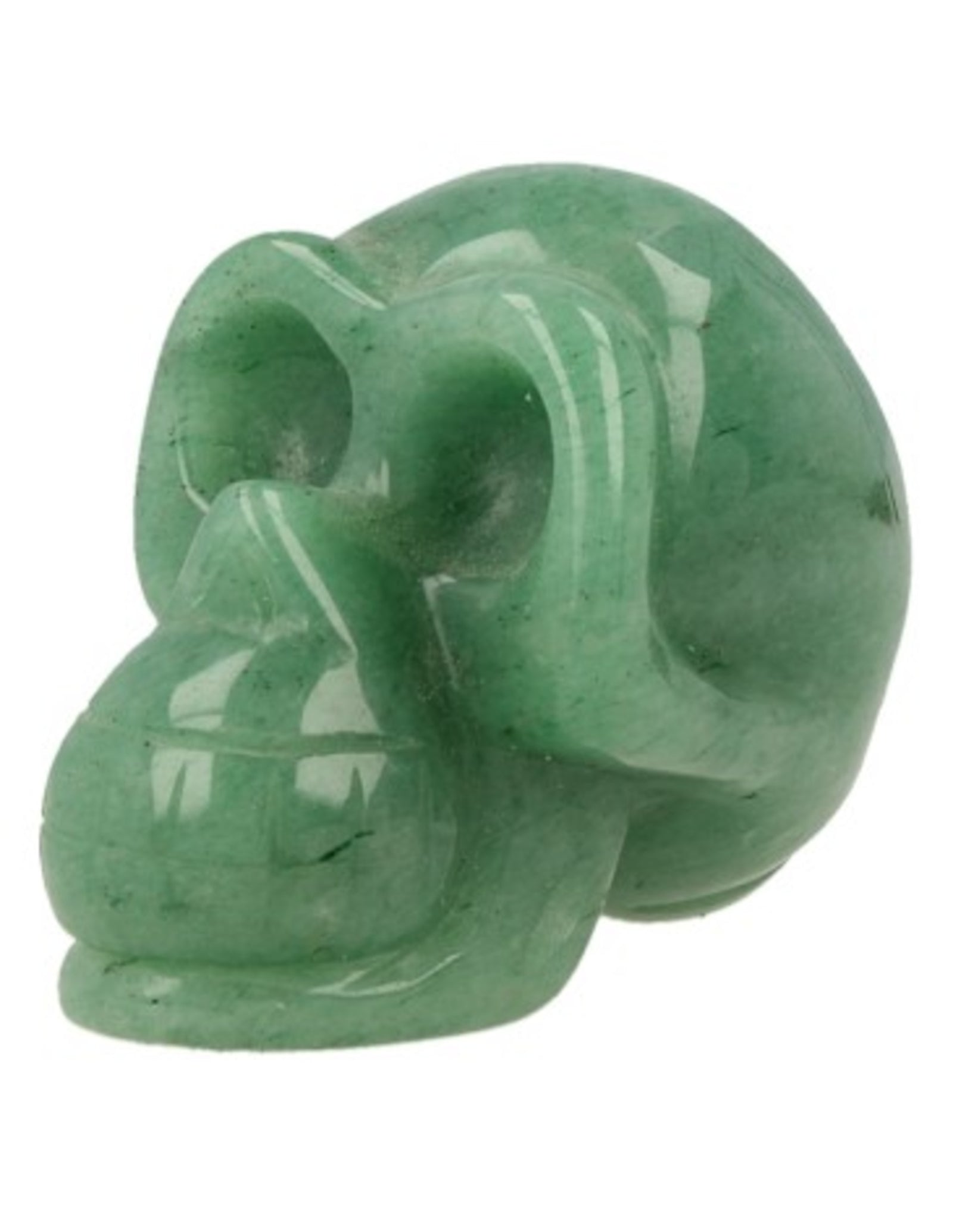 Aventurijn groen edelsteen schedel klein