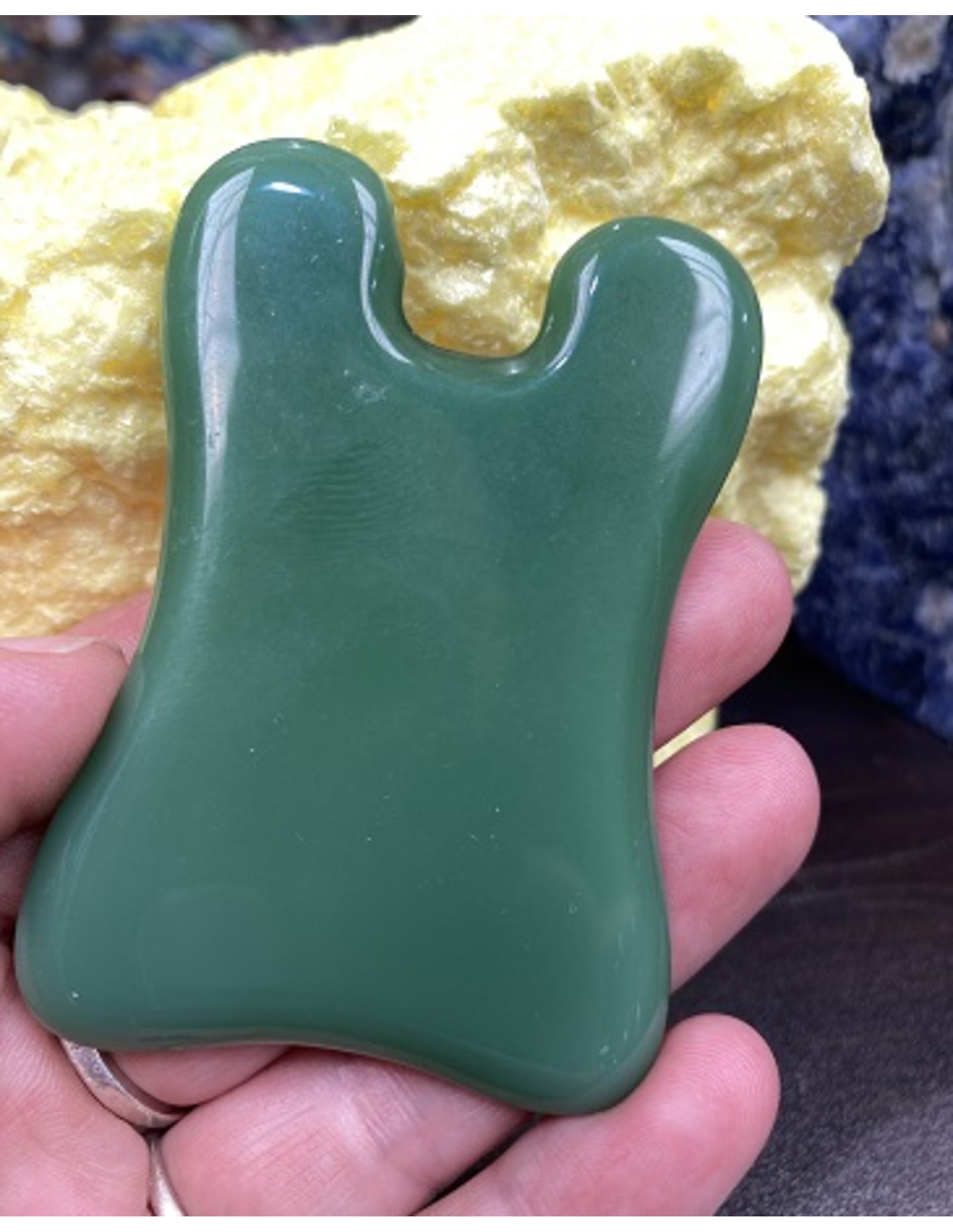 Aventurijn groen guasha massage schraper rechthoek