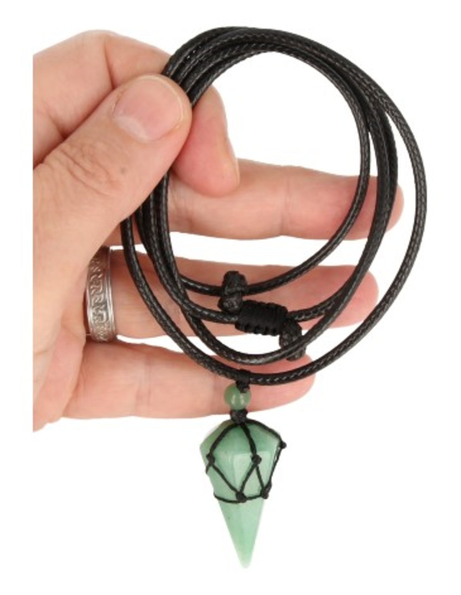 Aventurijn groen ketting mannen cone