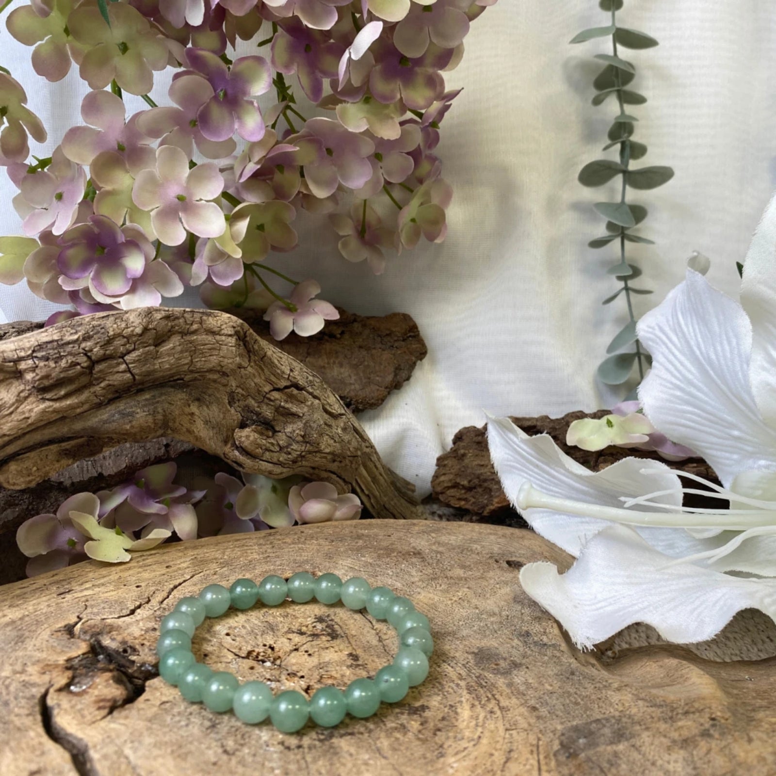 Aventurijn groen kralenarmband 8 mm