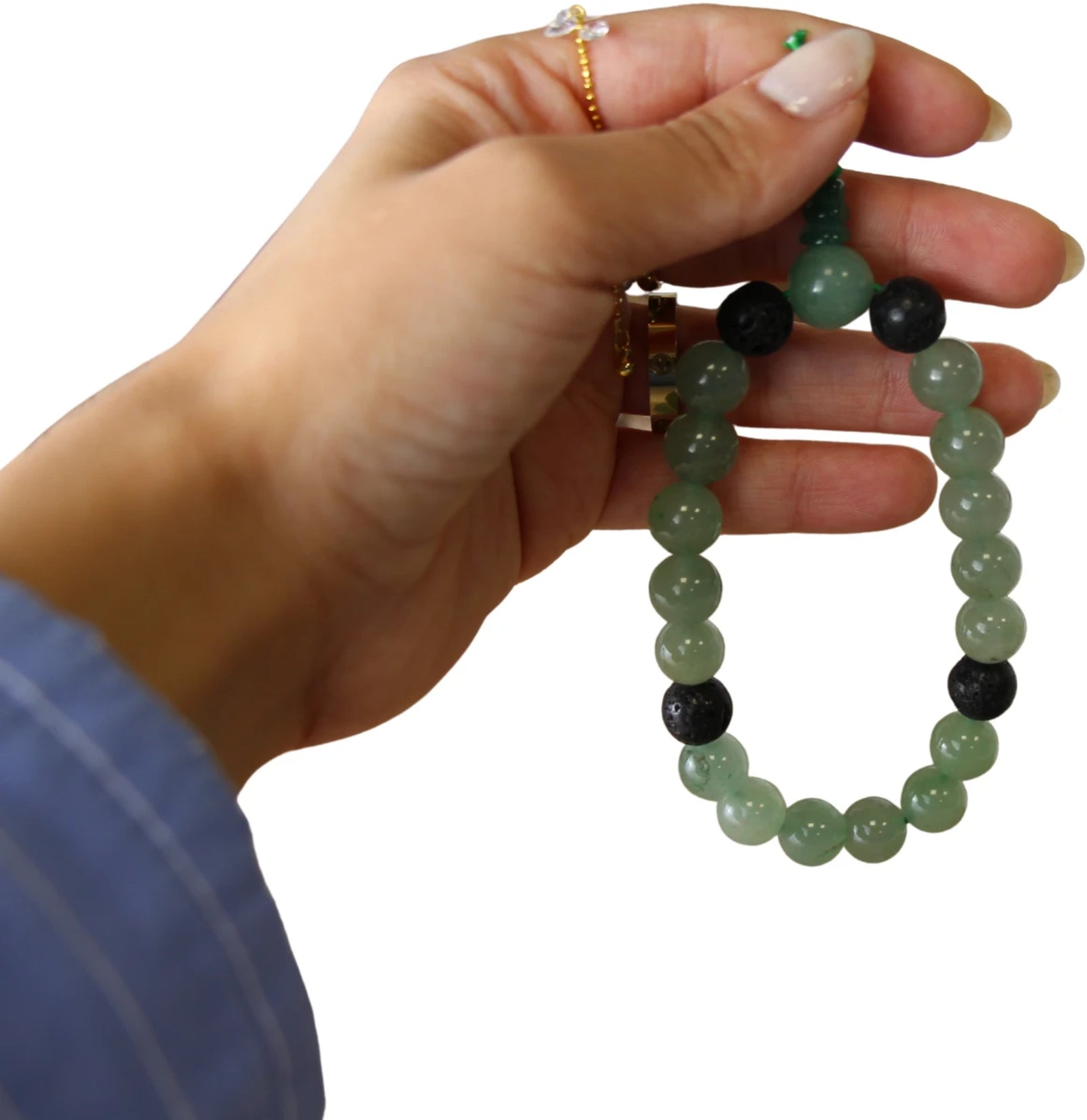 Aventurijn groen powerbead mannen - extra lange armband