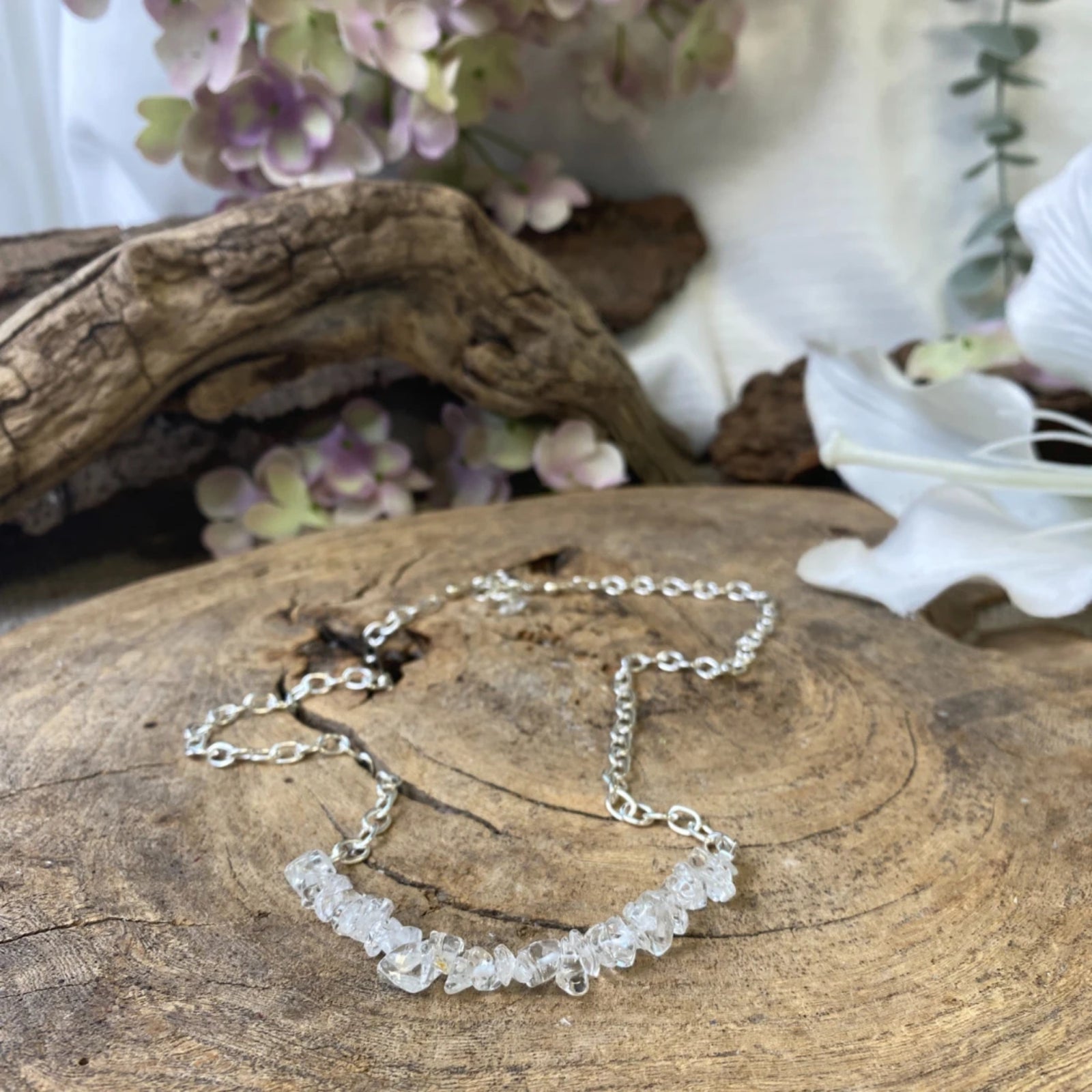 Bergkristal bar ketting