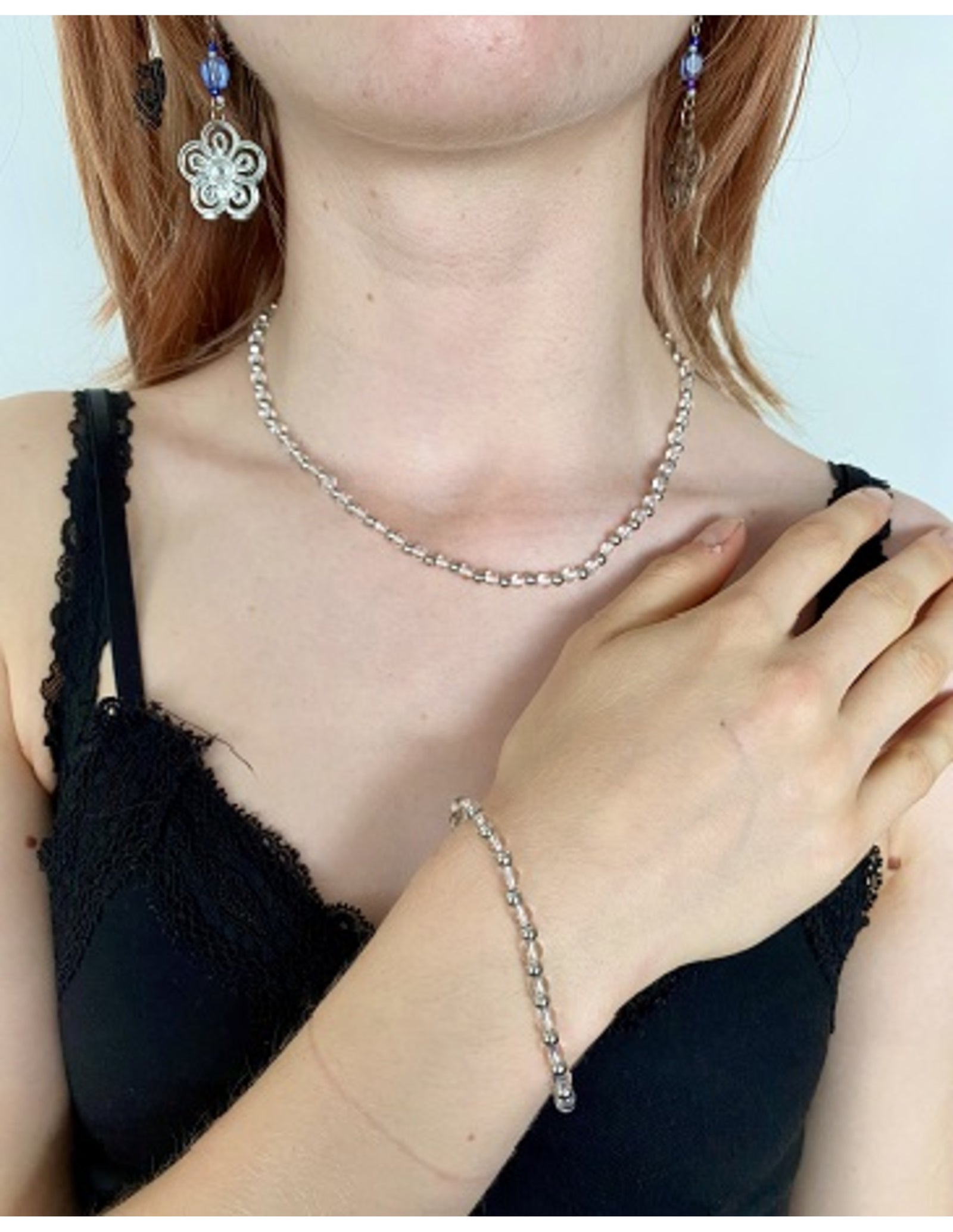 Bergkristal Ibiza love ketting