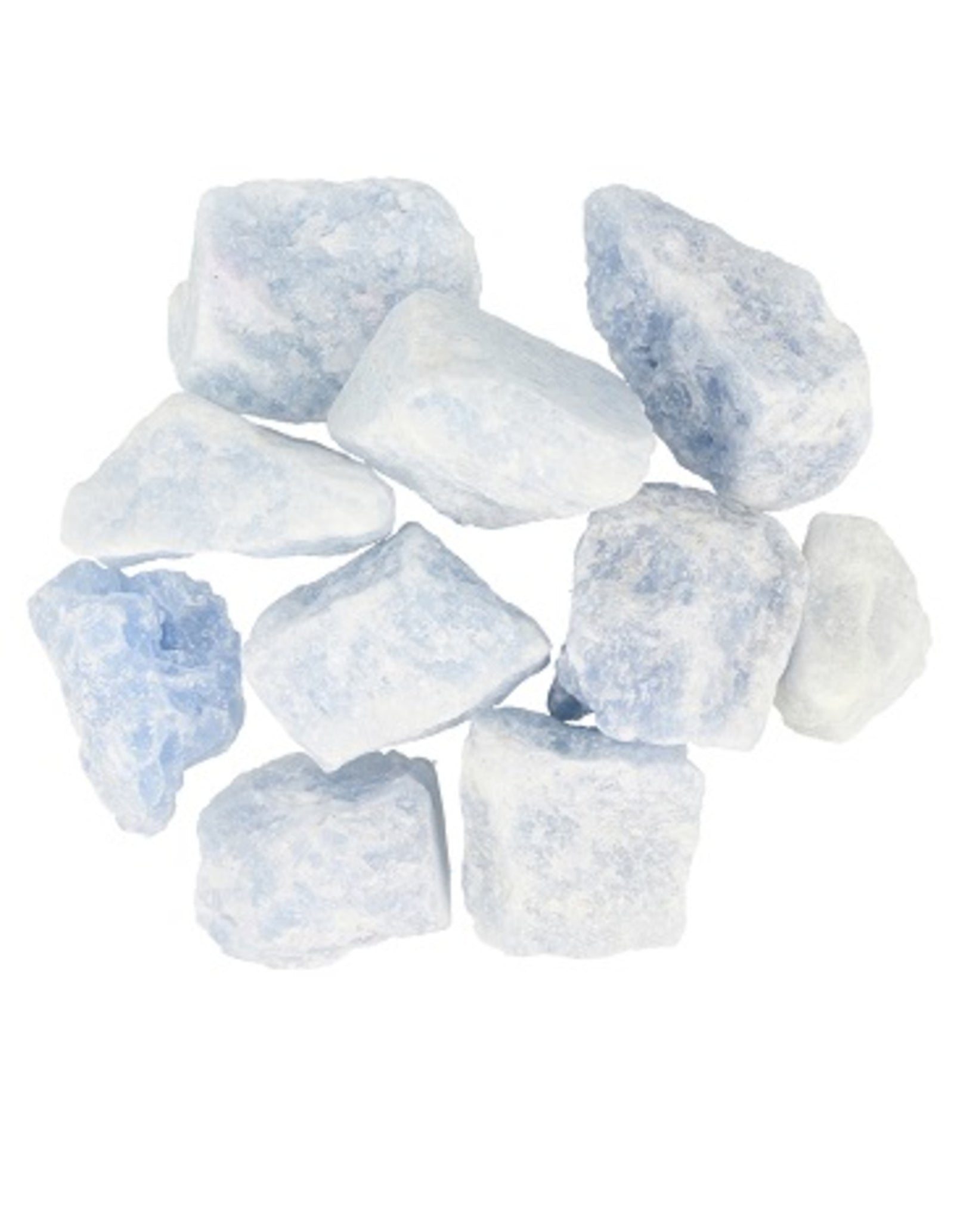 Calciet blauw 250 gr. ruwe brokjes