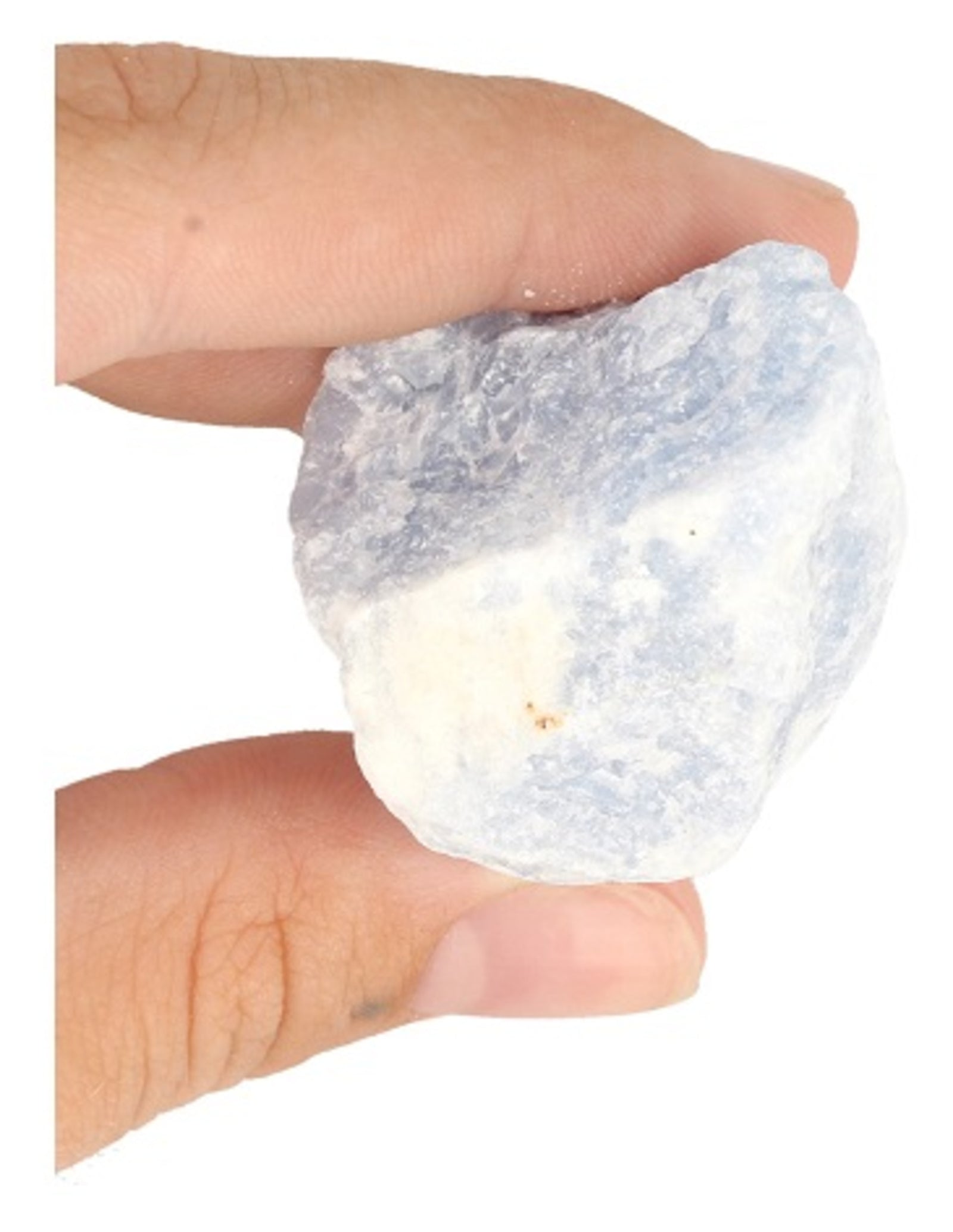 Calciet blauw 250 gr. ruwe brokjes
