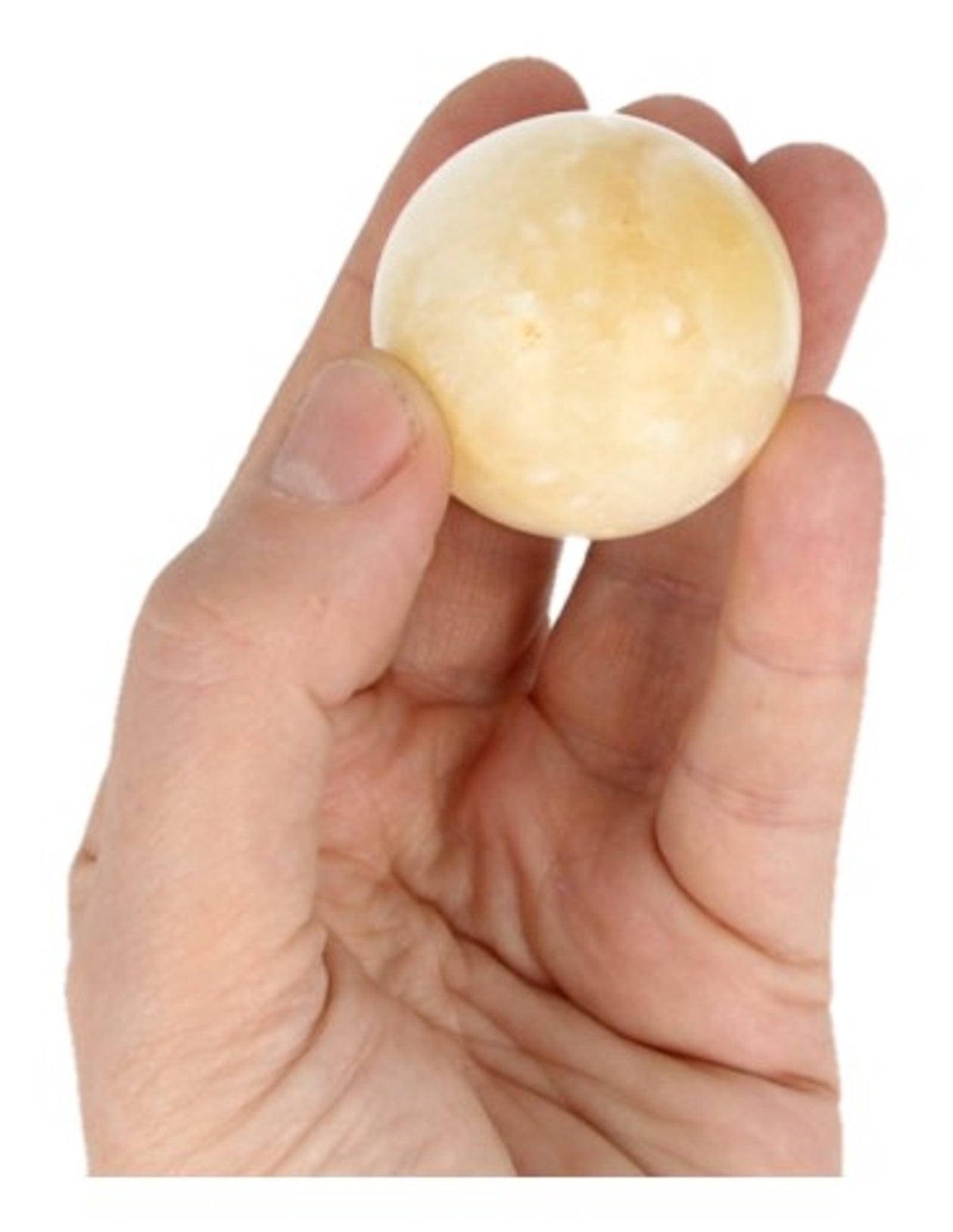 Calciet geel 4 cm edelsteen bol