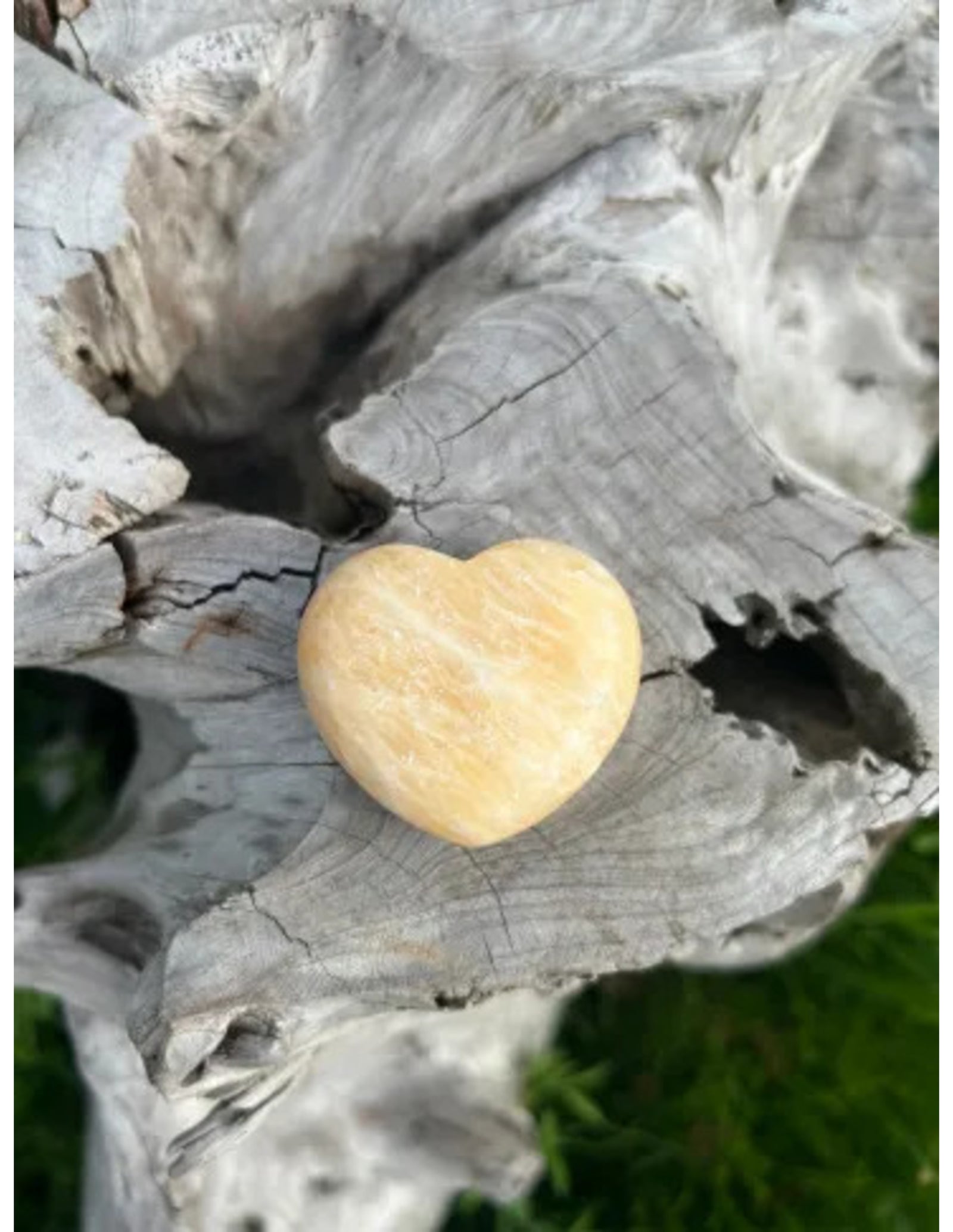 Calciet geel edelsteen hart 45 mm