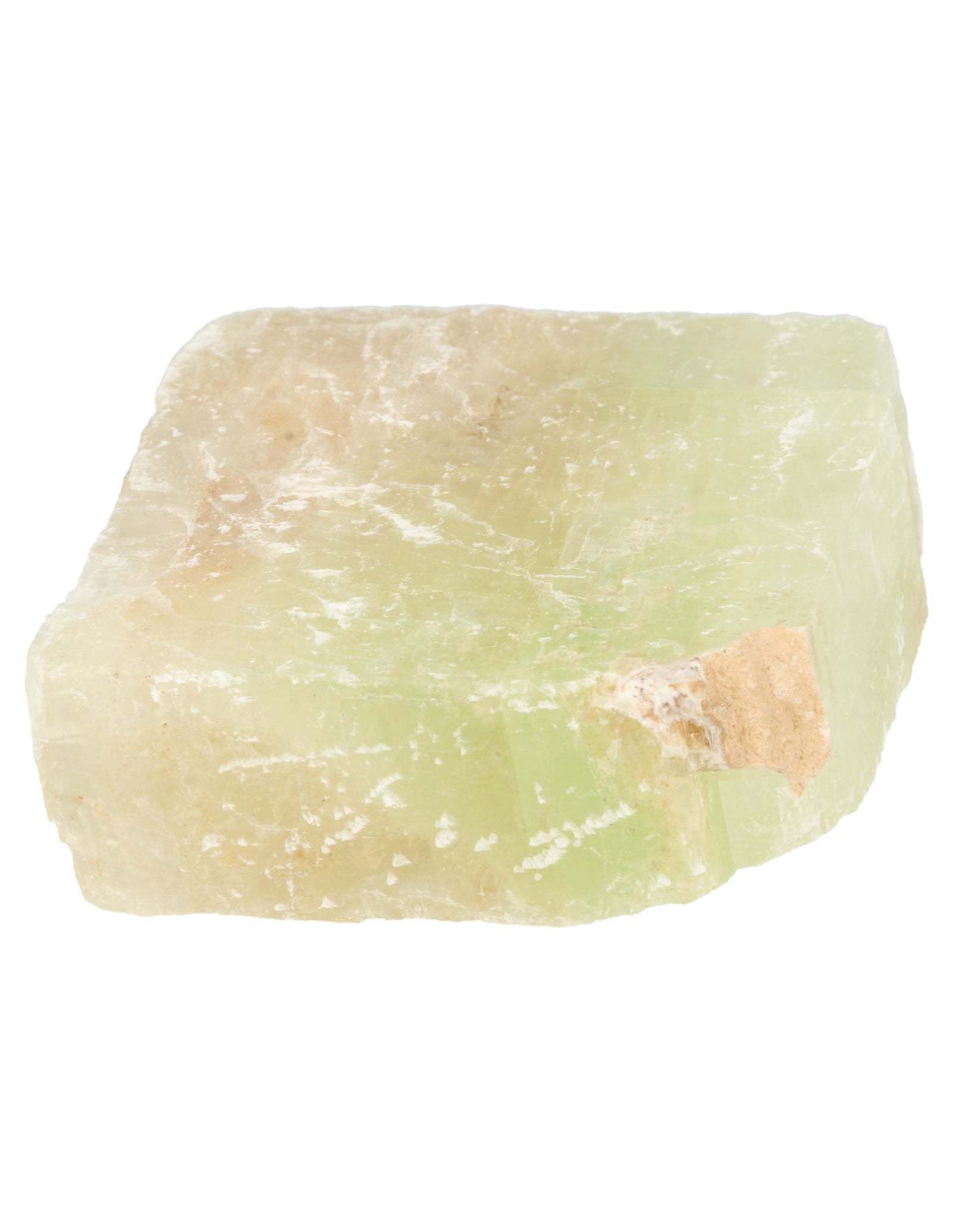 Calciet groen dubbelspaat ruw stuk 100-200 gram