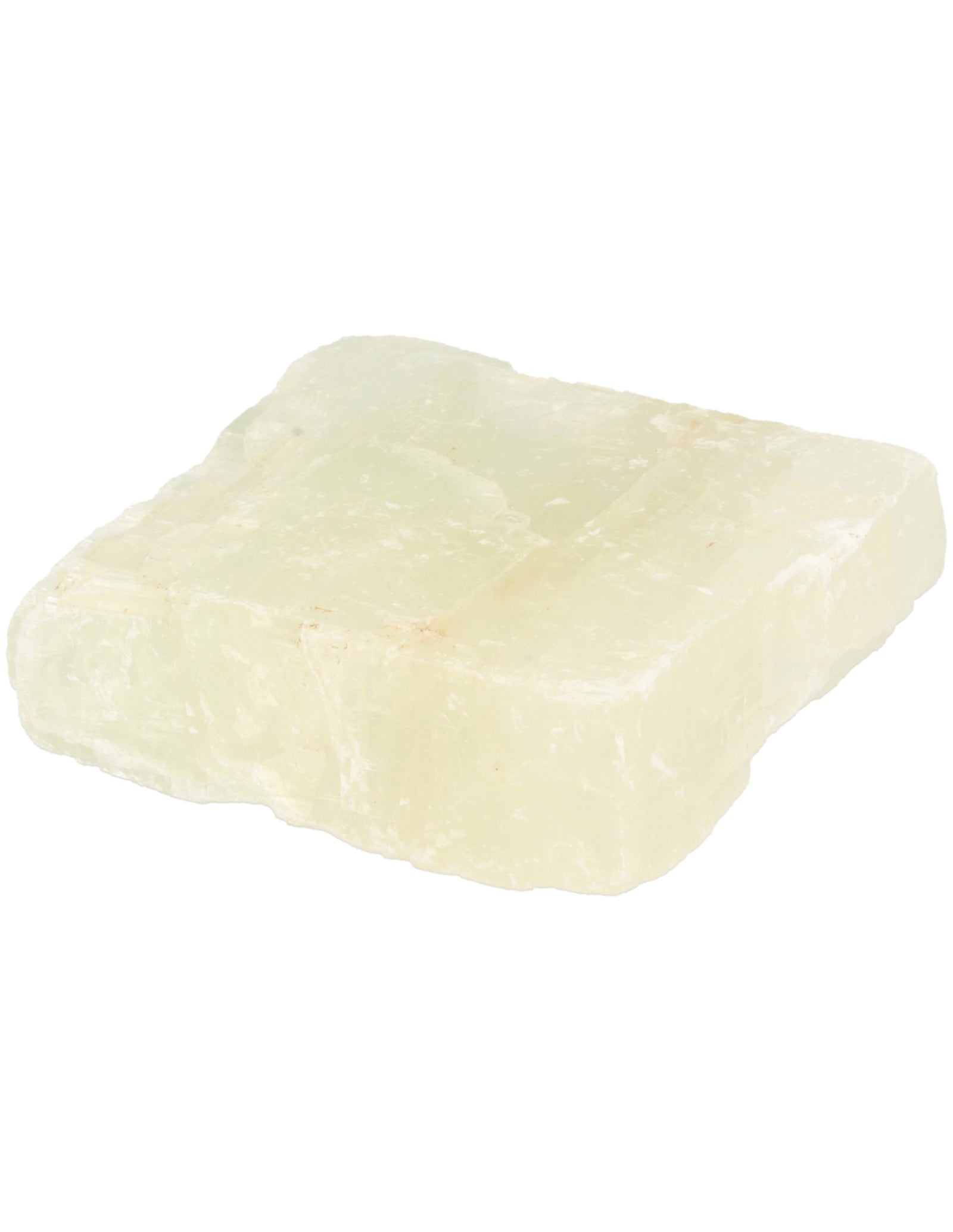 Calciet groen dubbelspaat ruw stuk 500-750 gram