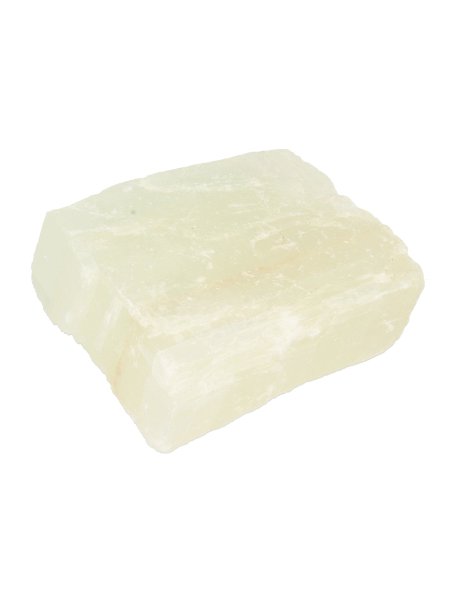 Calciet groen dubbelspaat ruw stuk 500-750 gram