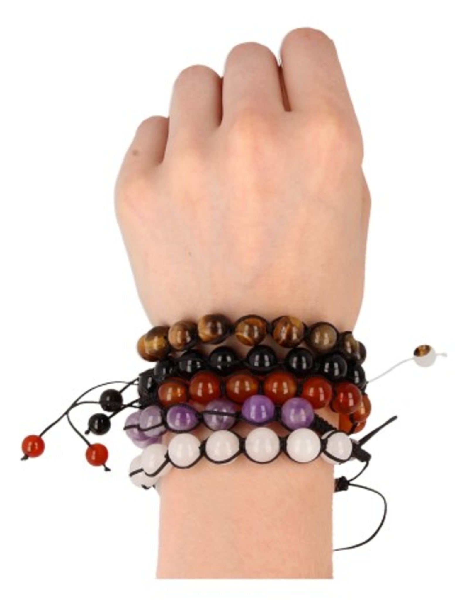 Carneool shamballa armband 10 mm