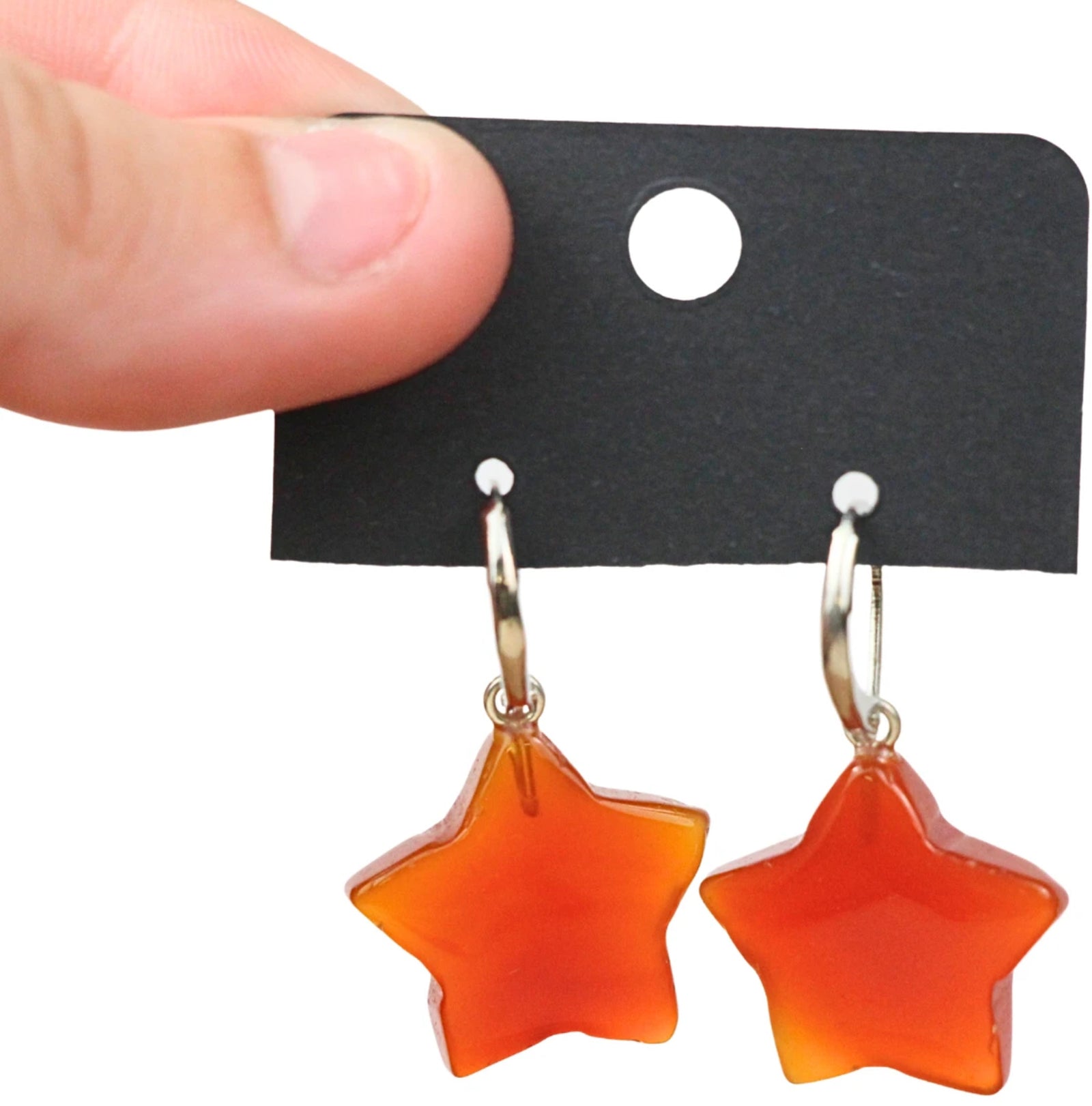 Carneool ster oorbellen - fashion jewelry