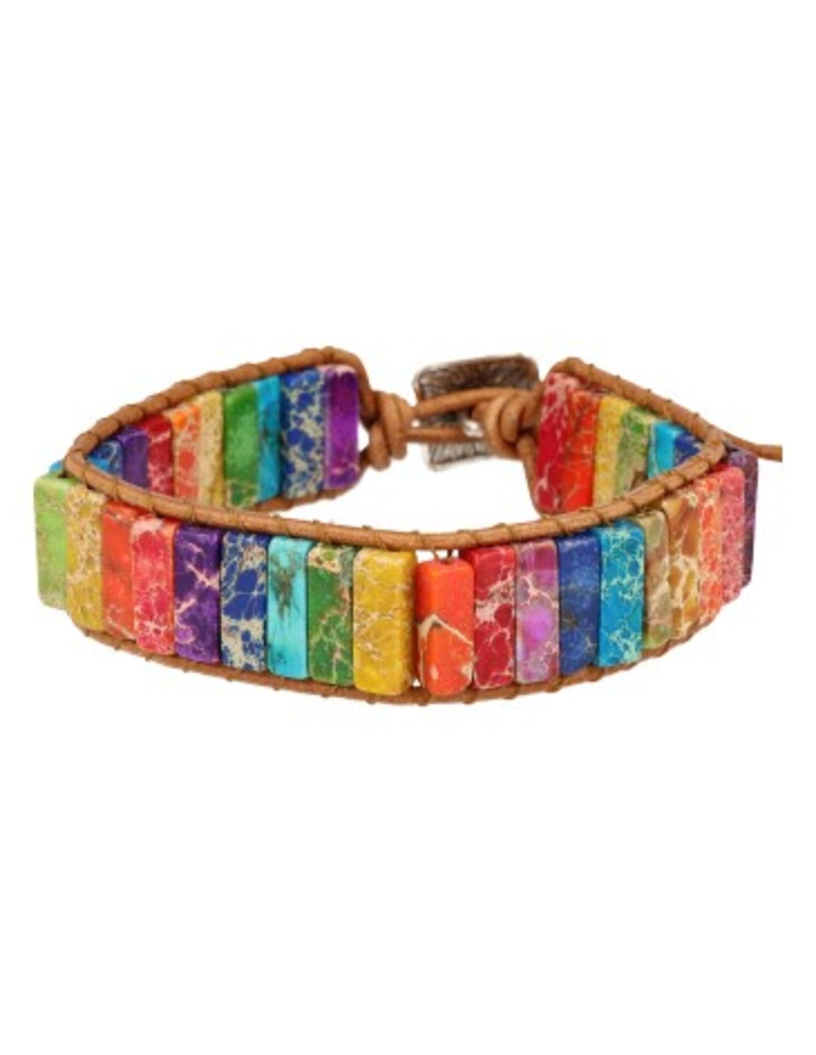 Chakra leren armband gipsy-style