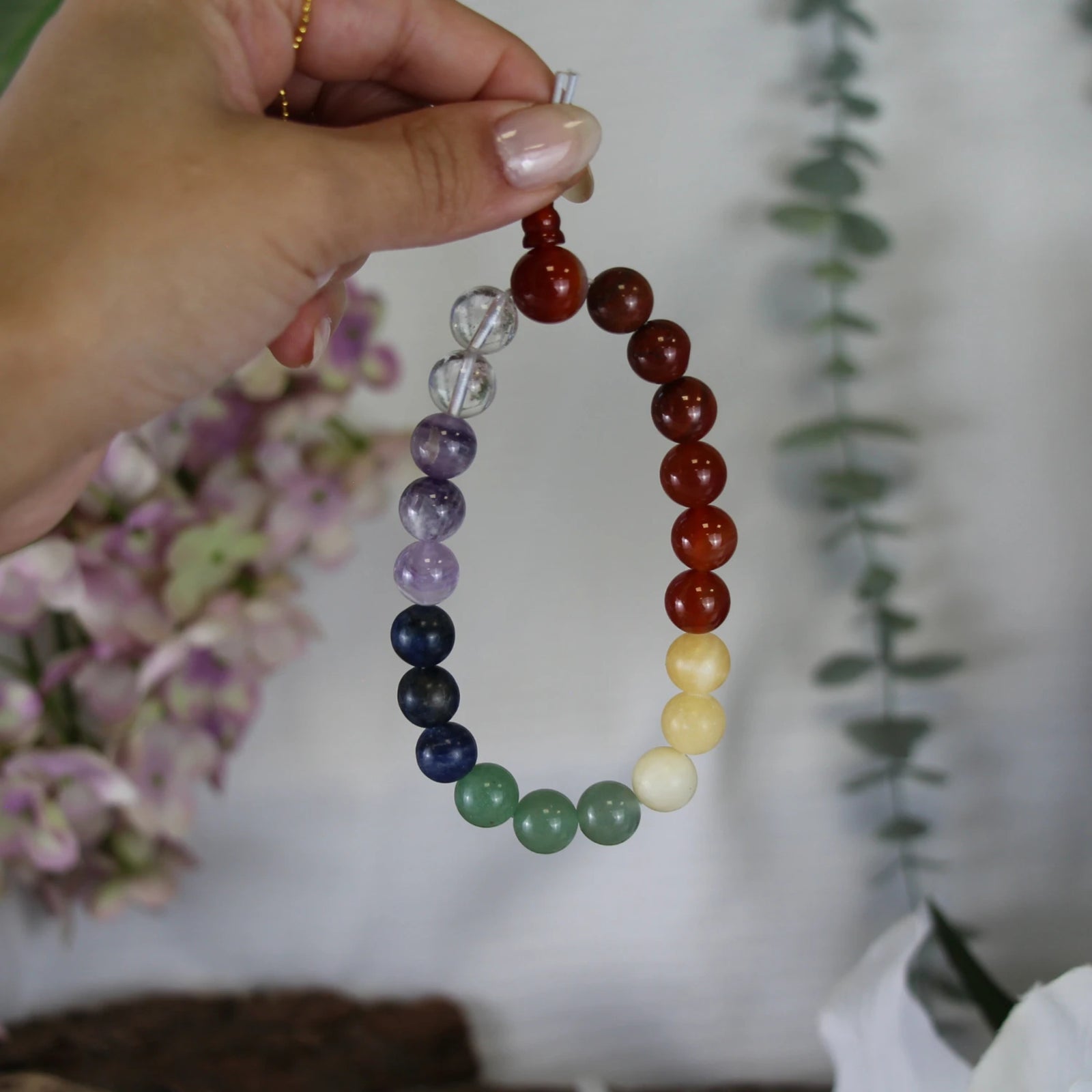Chakra powerbead mannen - extra lange armband