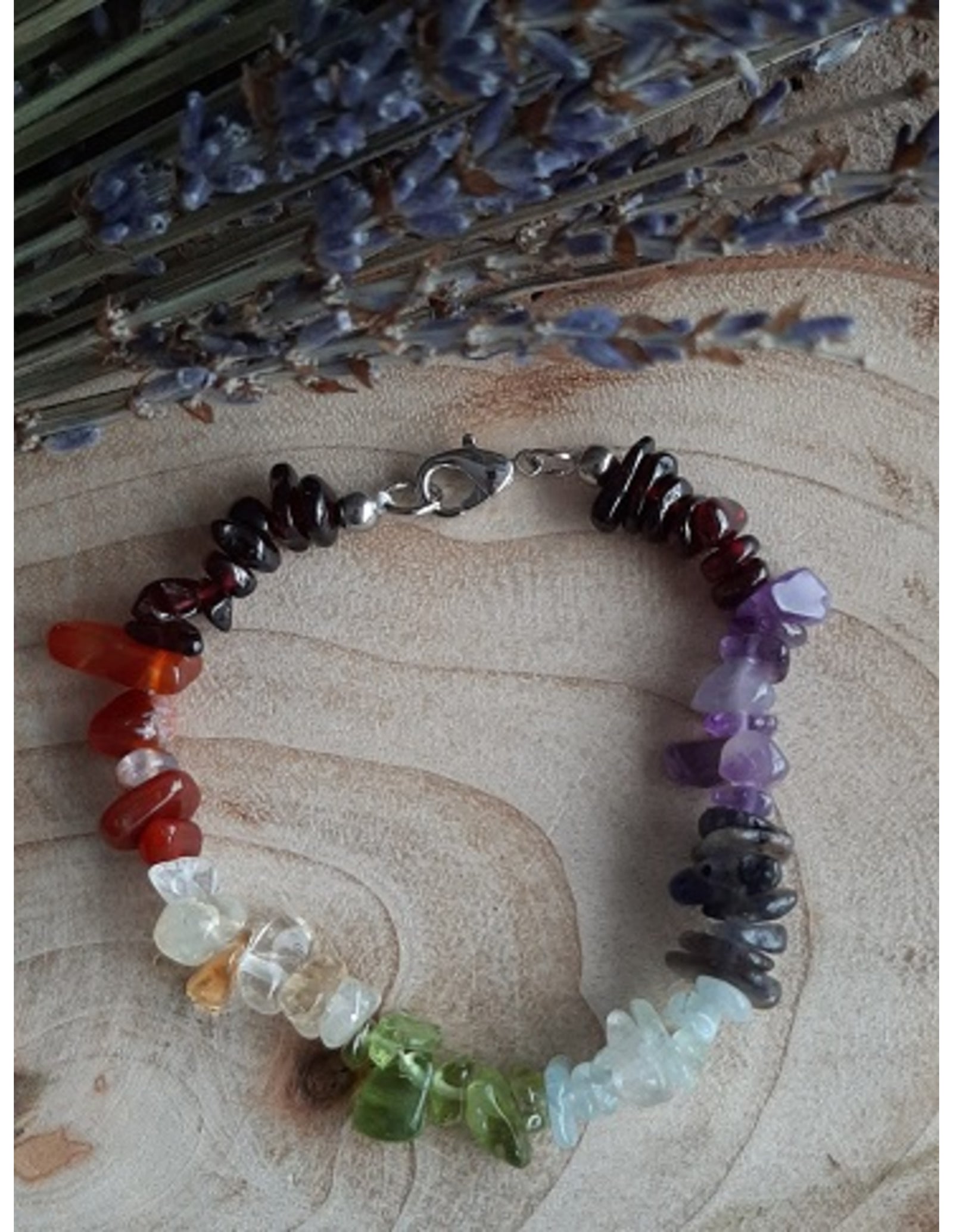 Chakra splitarmband met slotje