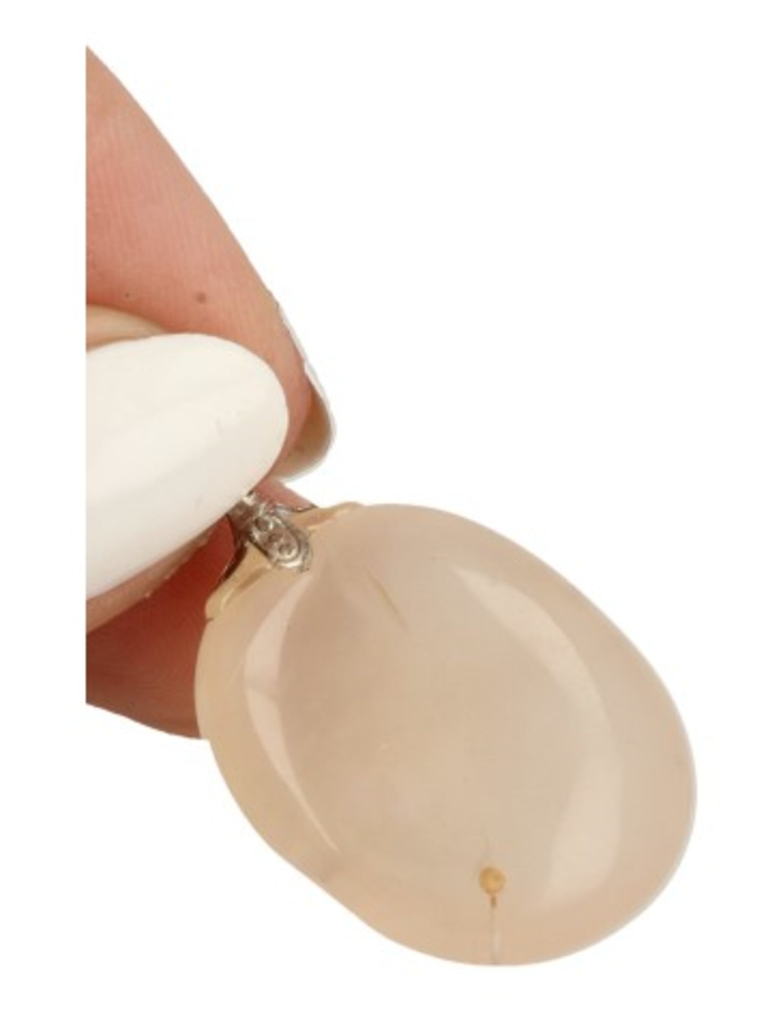Chalcedoon roze edelsteen hanger