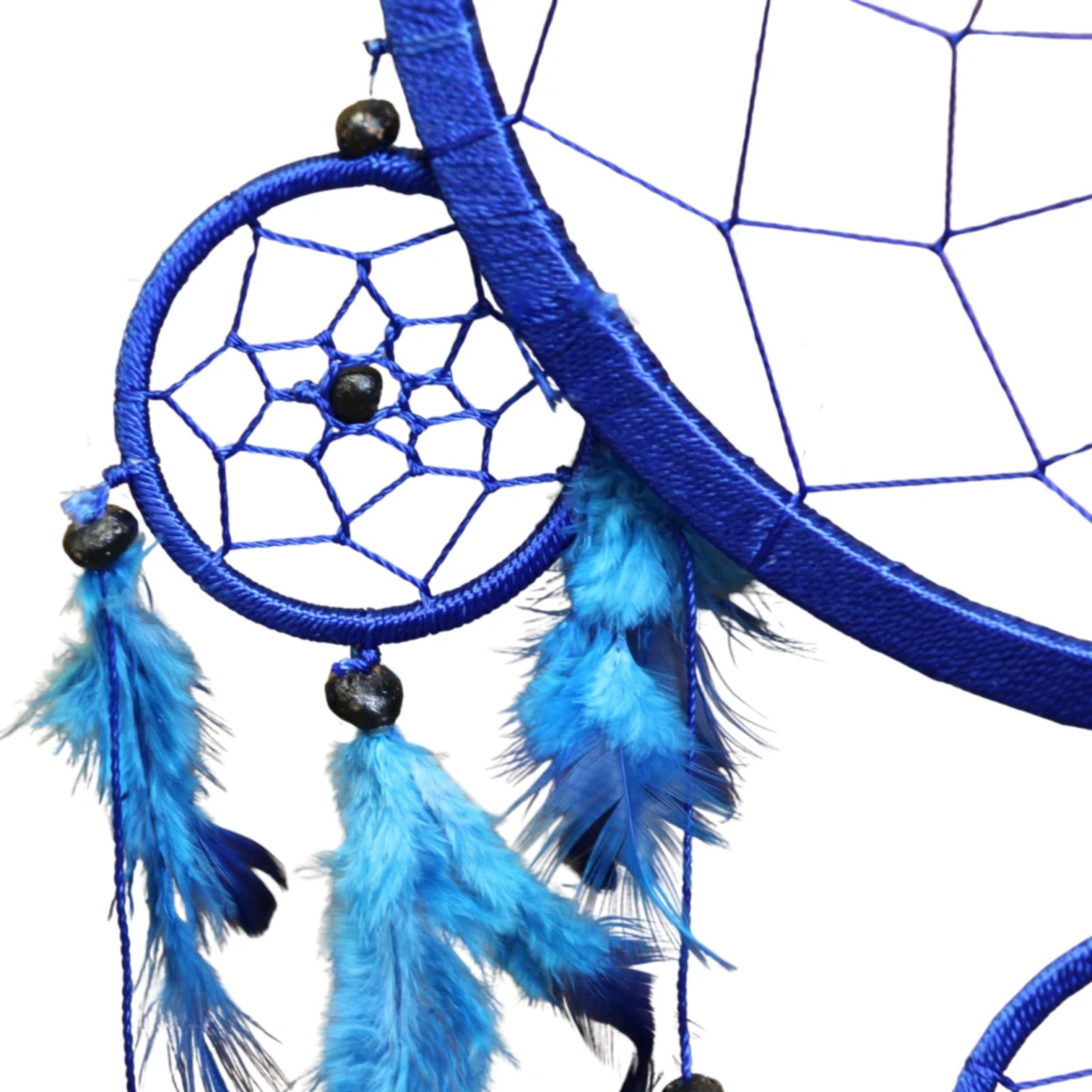 Dromenvanger - 22 cm - Blauw - alleen veren - Dreamcatcher