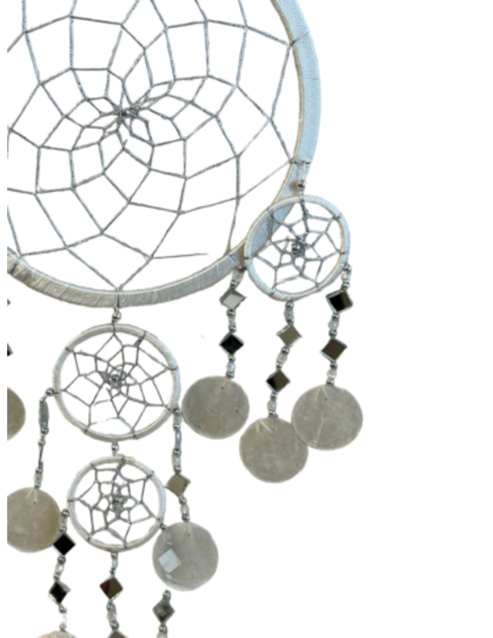 Dromenvanger spiegel-schelp 22 CM - Wit