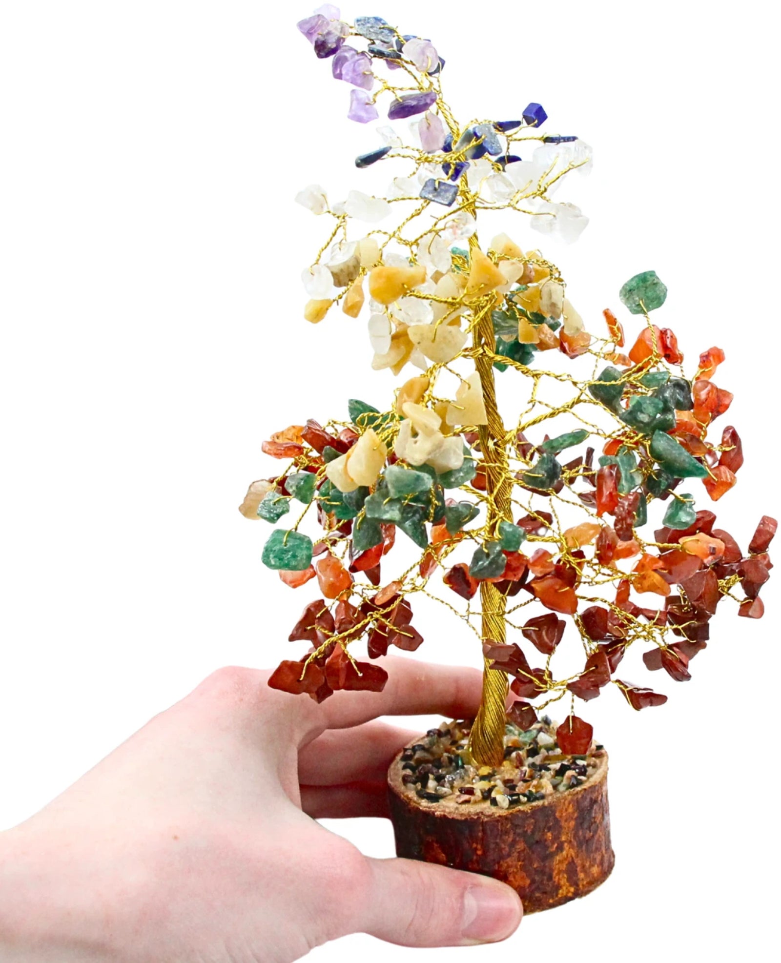 Edelsteen boompje 7 Chakra's ca. 23 cm