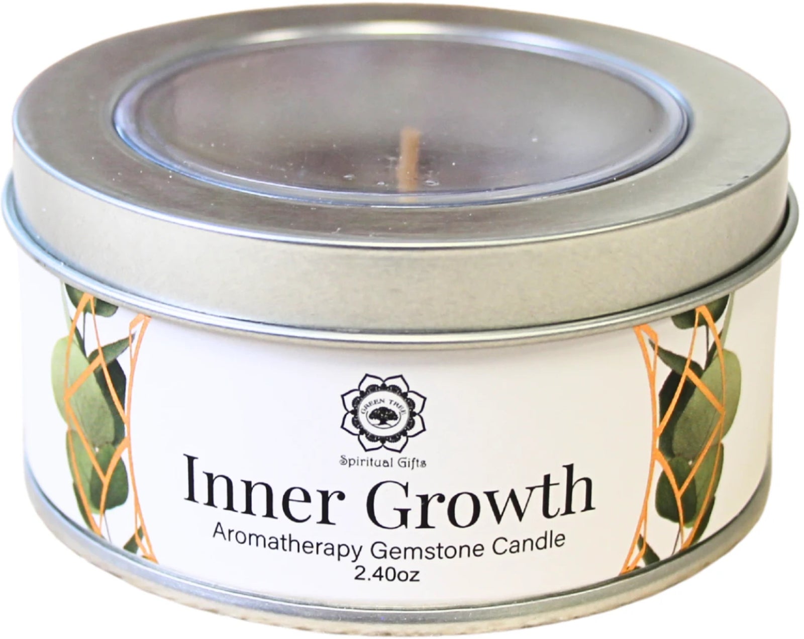 Edelsteen Geurkaars - Inner Growth met Maansteen - in blik