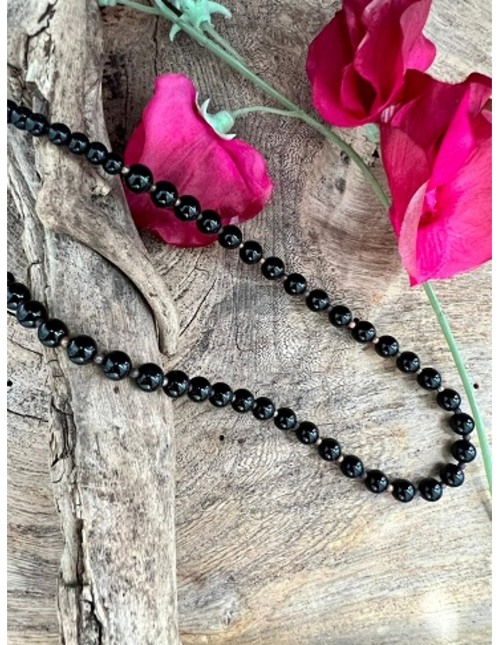 Edelsteen ketting Onyx met zwart
