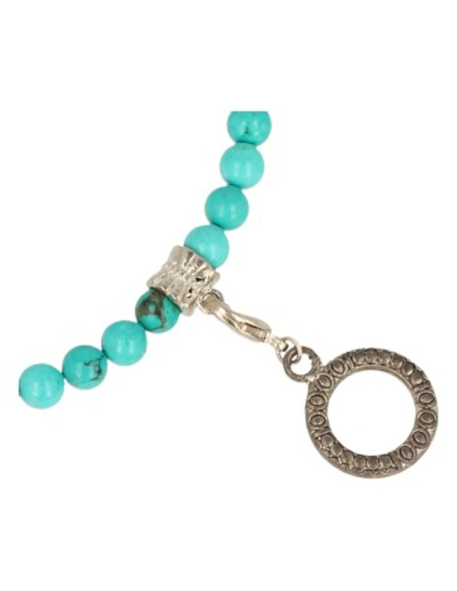 Fashion ketting Howliet blauw 6mm kralen (bijgekleurd)