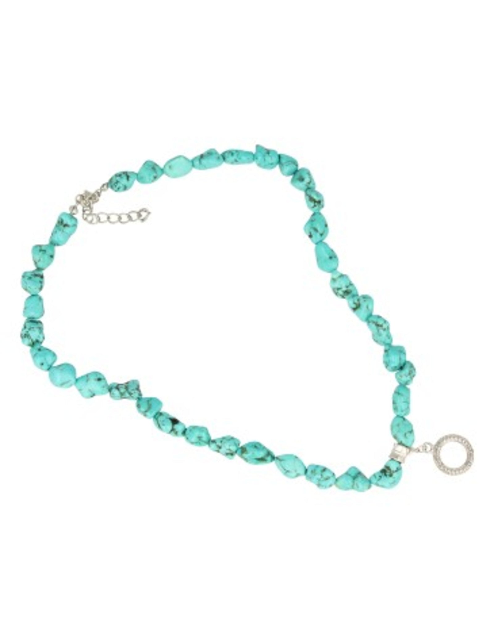 Fashion ketting Howliet blauw nugget (bijgekleurd)