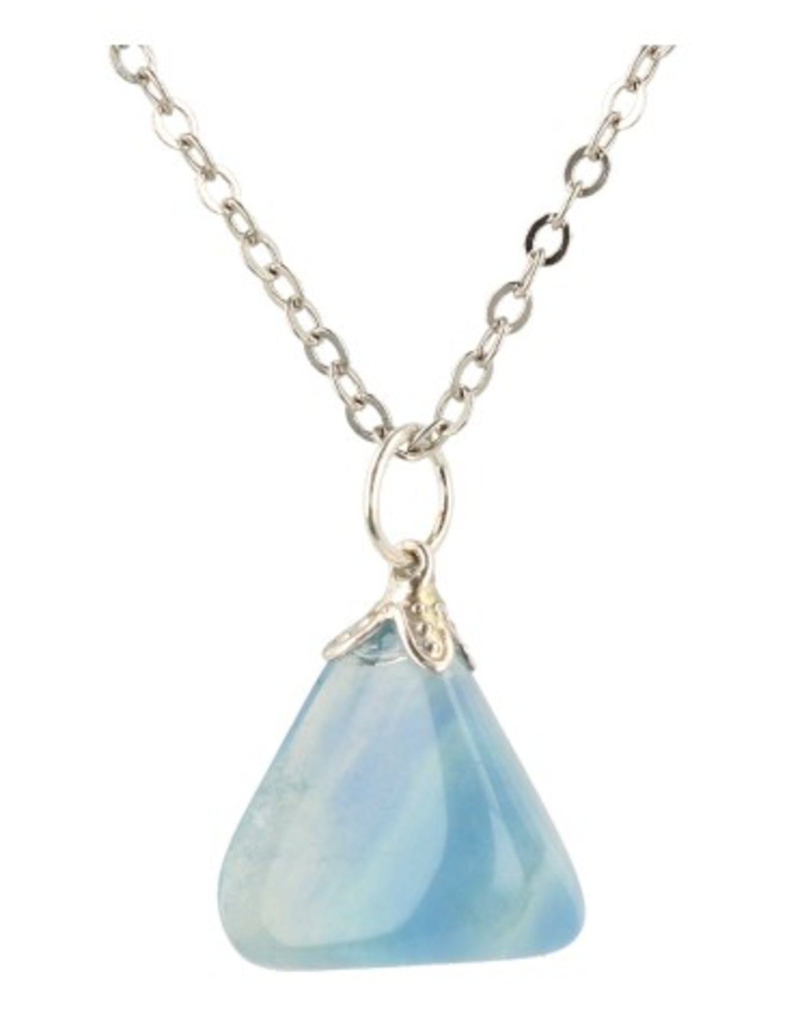 Fluoriet blauw edelsteen hanger