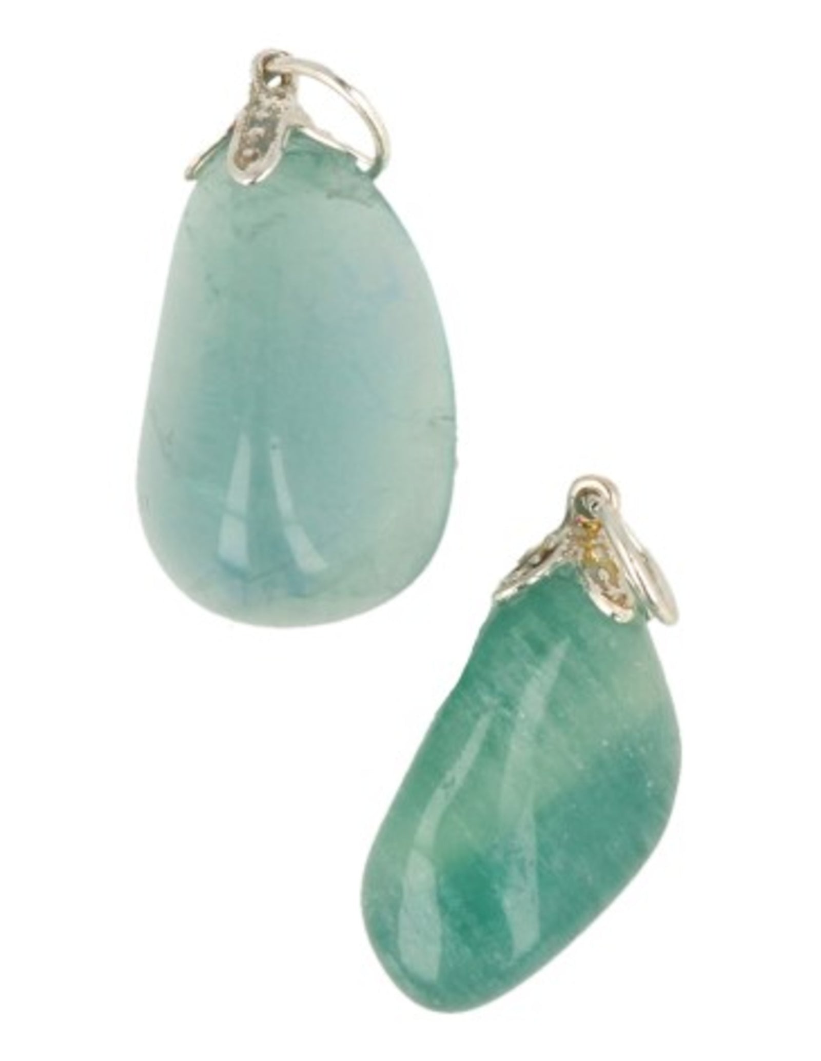 Fluoriet blauw edelsteen hanger