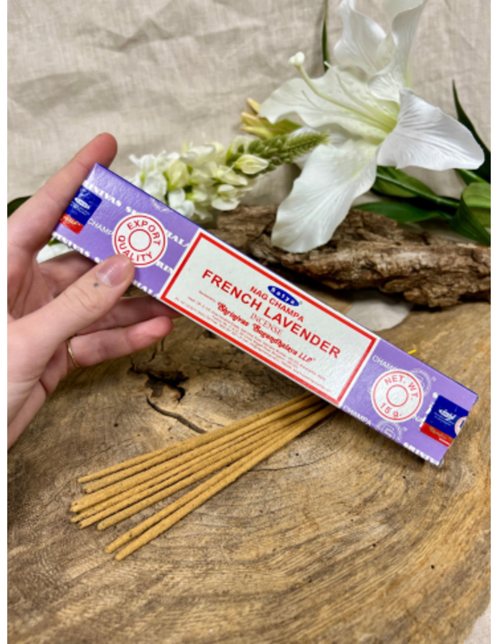 French Lavender wierook stokjes 15 grams Satya