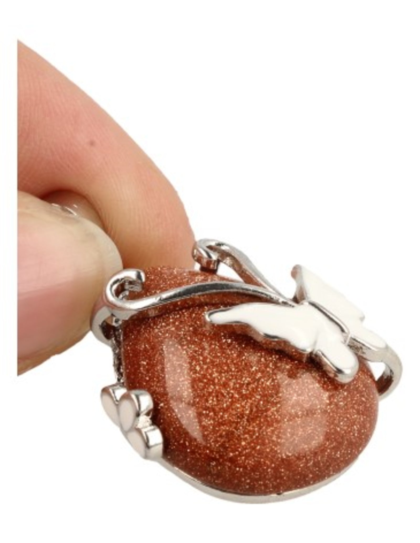 Goldfluss (synth) vlinder druppel hanger