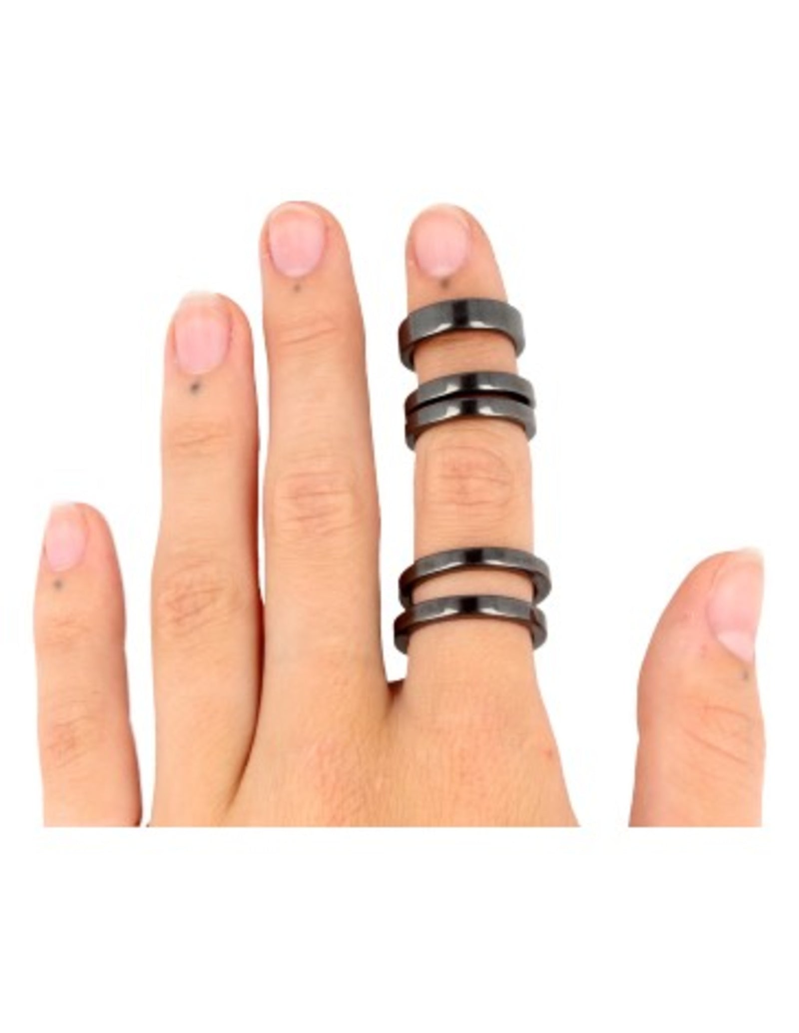Hematiet edelsteen ring plat 8 mm - 18