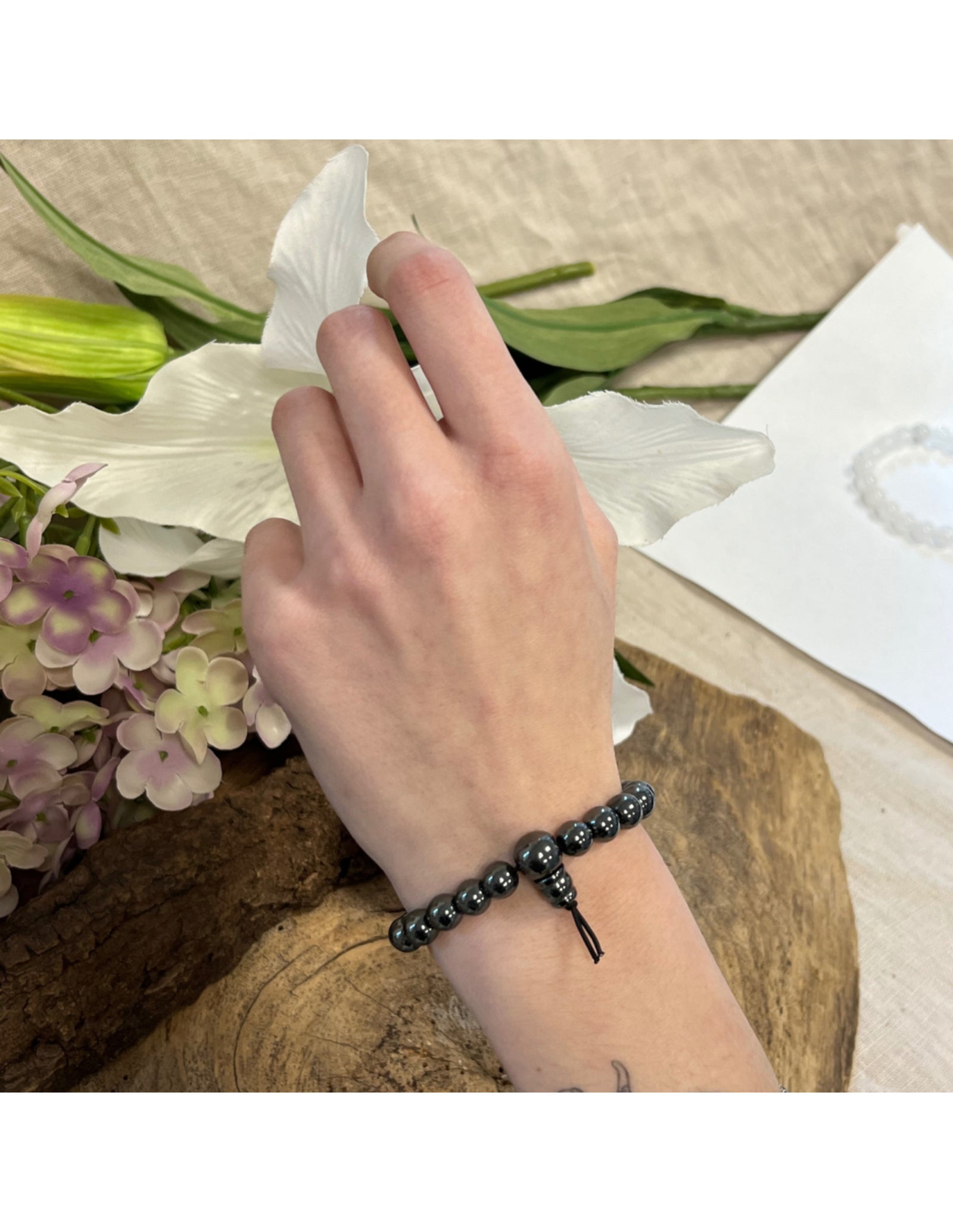 Hematiet powerbead armband
