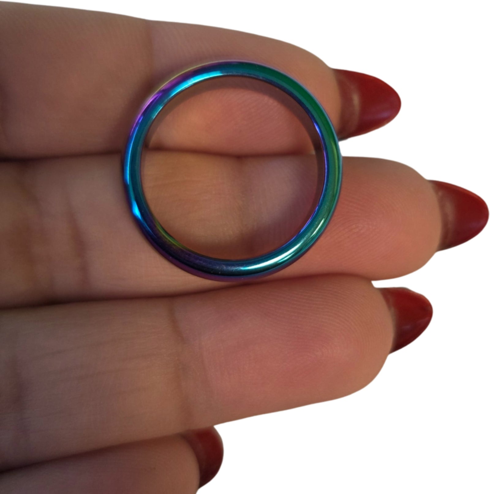 Hematiet regenboog ring - diverse maten