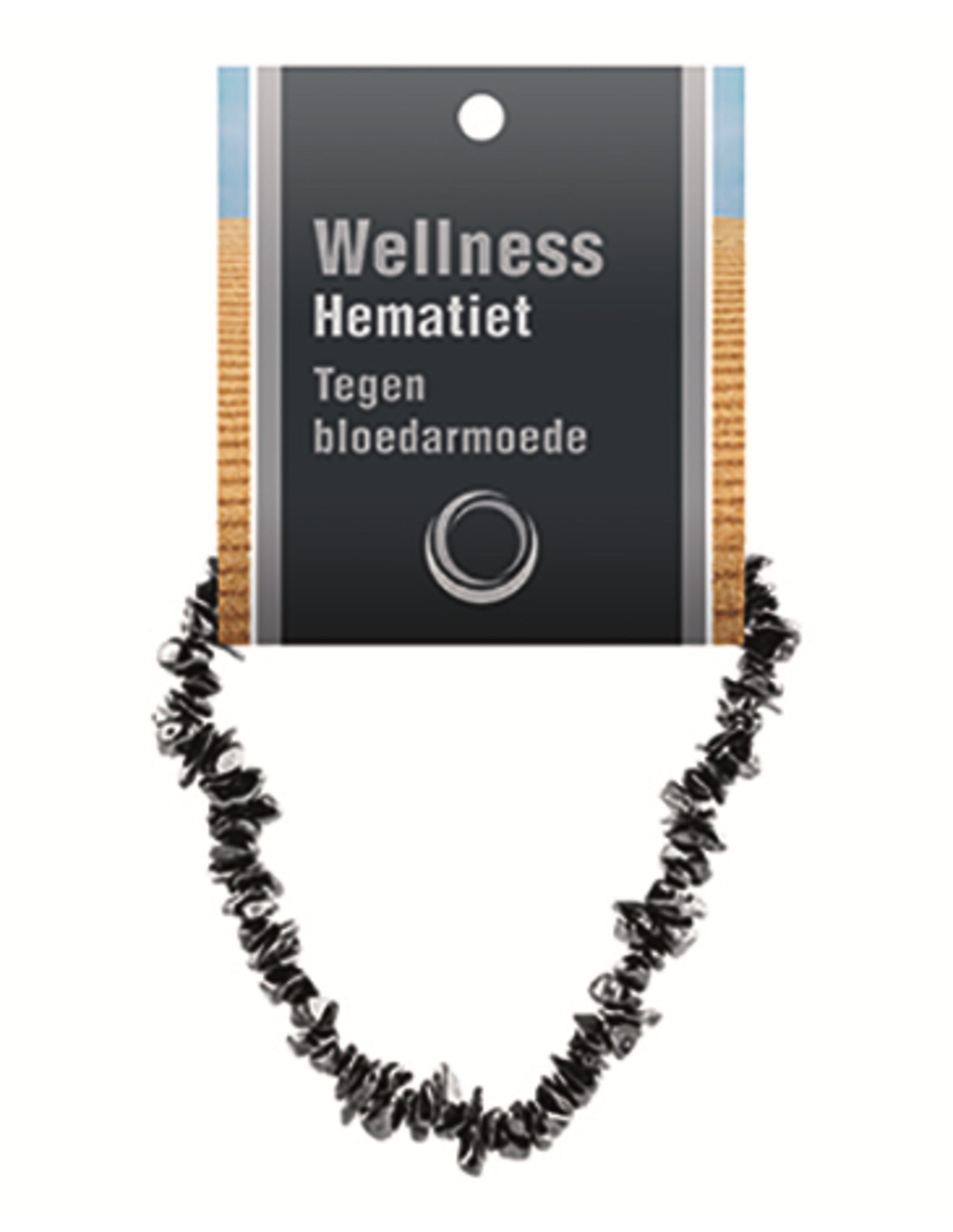 Hematiet splitarmband + kaart