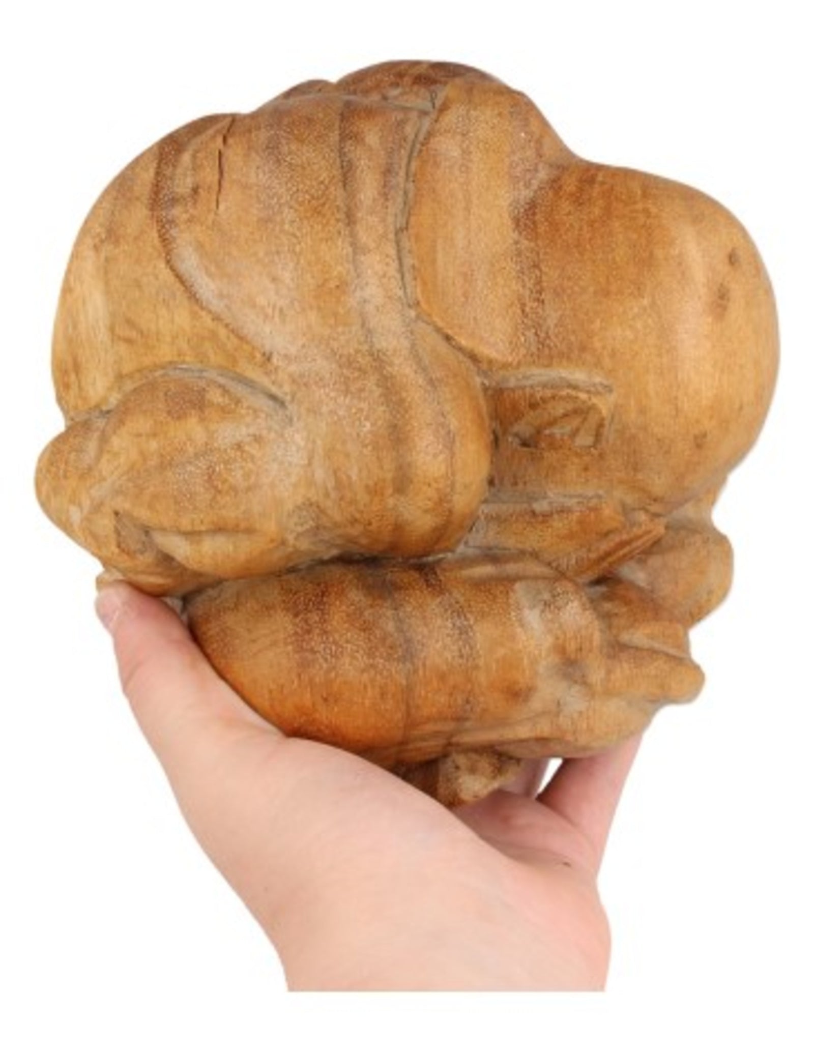 Houten Yogiman - Orang Malu - ca. 14 cm - nr.3