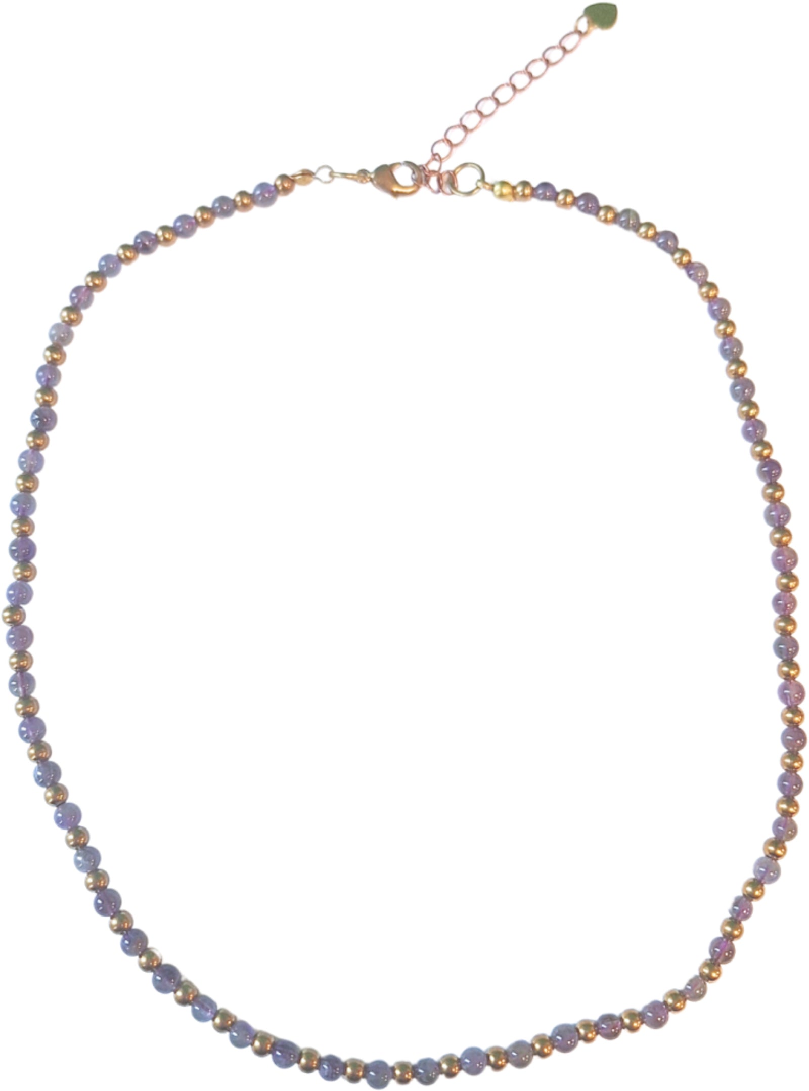Ibiza love ketting Amethist brons