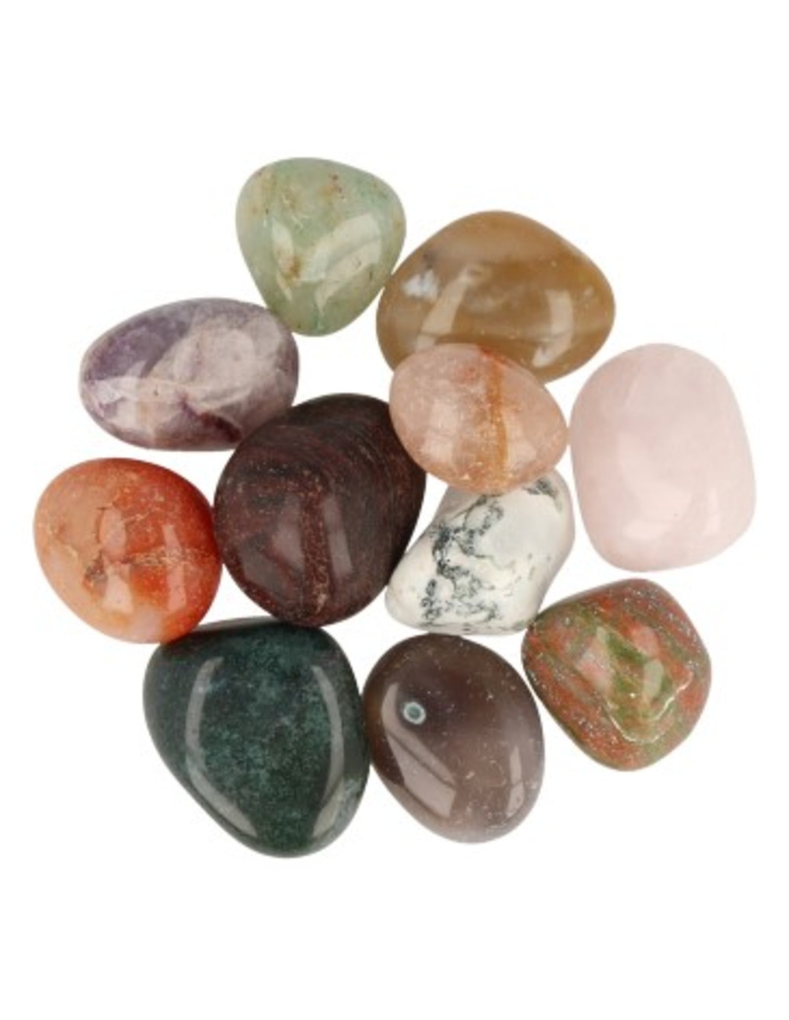 India mix 100 gr. trommelstenen (mt3)