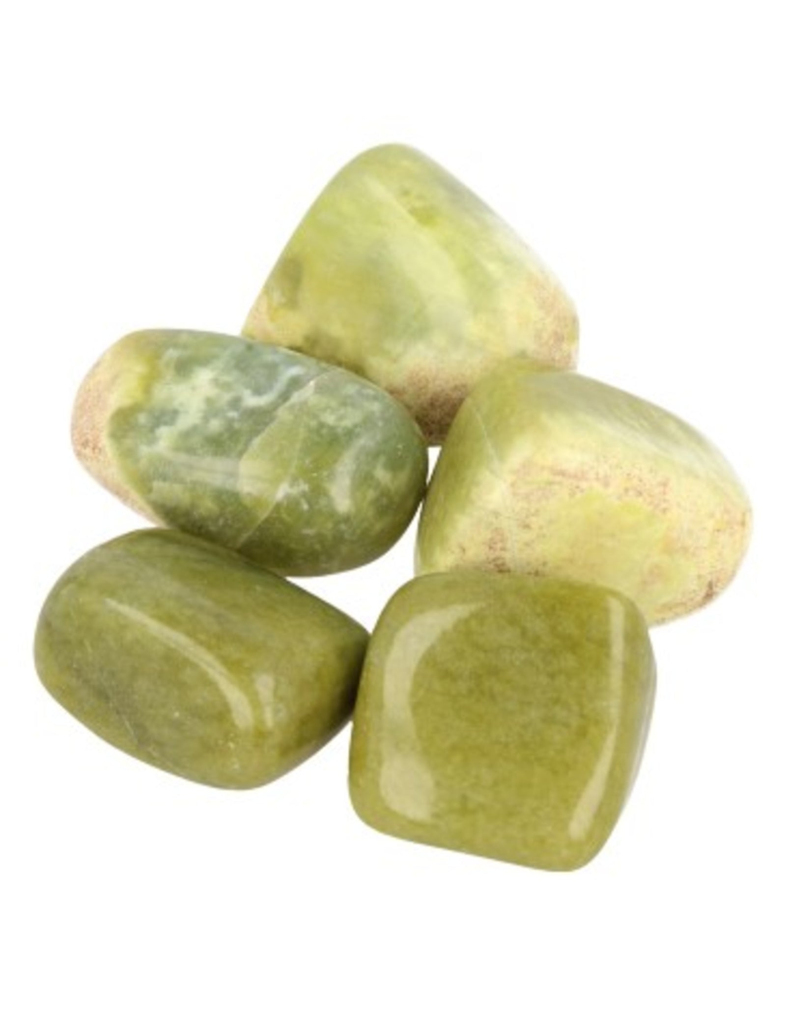 Jade olijf 500 gr. trommelstenen (mt3)